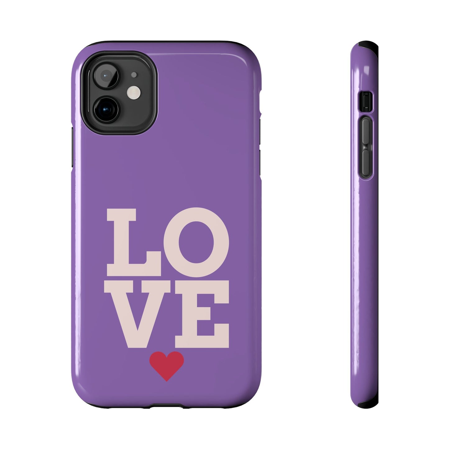 Purple Love Phone Case - Durable & Stylish Tough Case - for iPhone