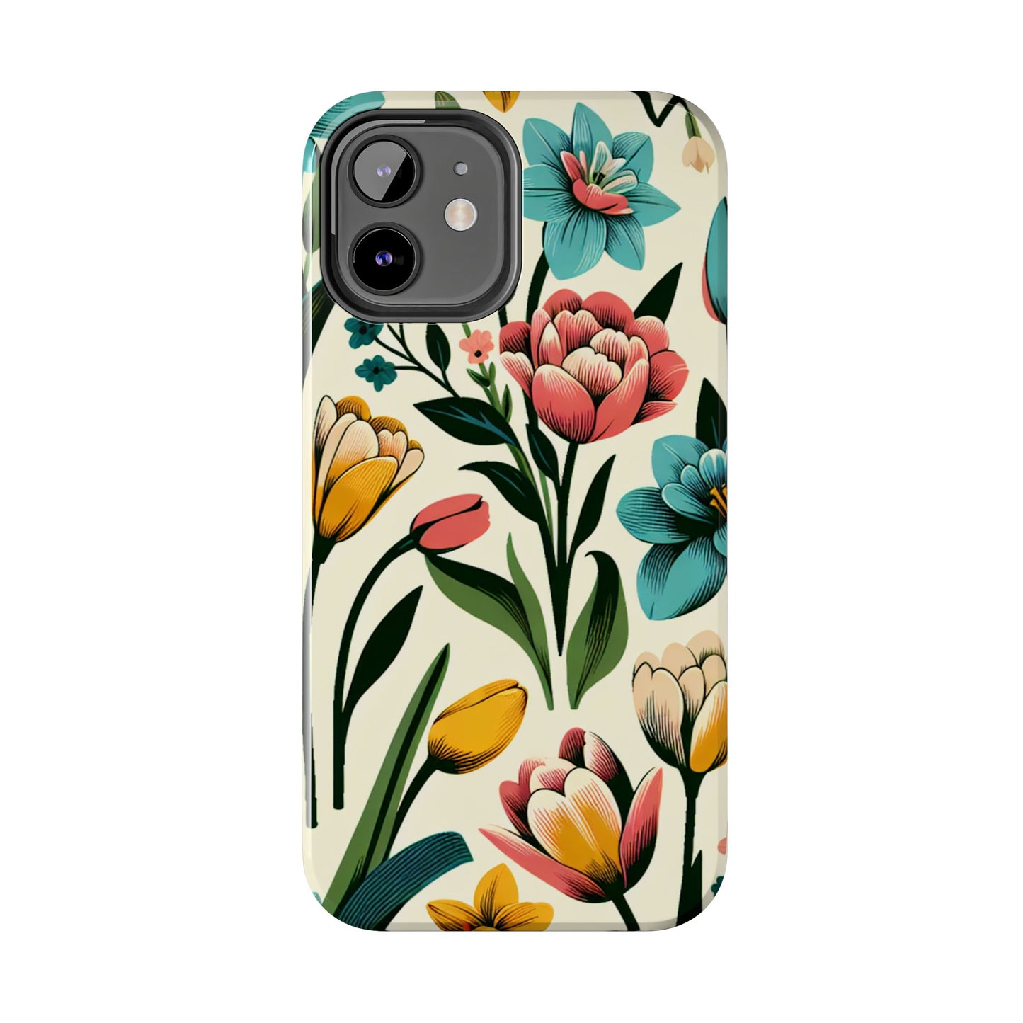 Floral Tough Phone Case - Vibrant Flower Design for Stylish Protection - for iPhone
