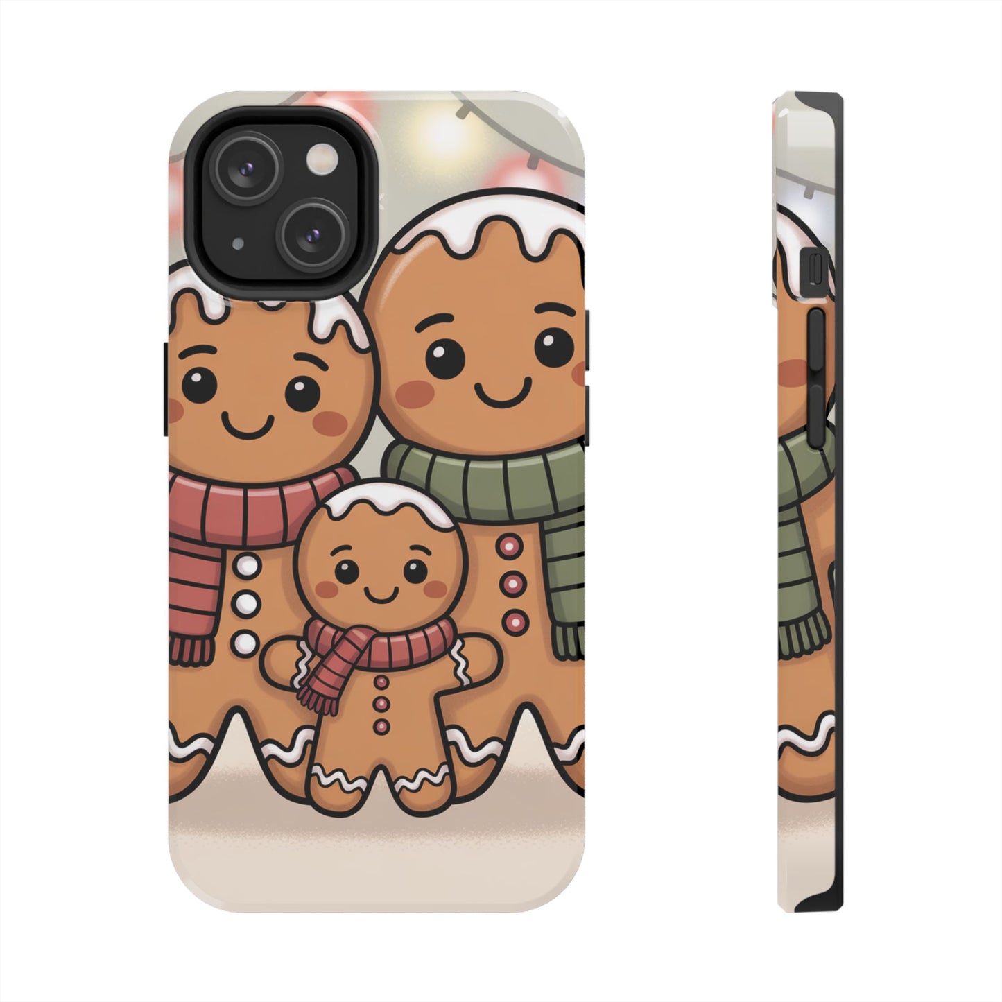 Gingerbread Cartoon Family Tough Phone Case – Festive Holiday Protection