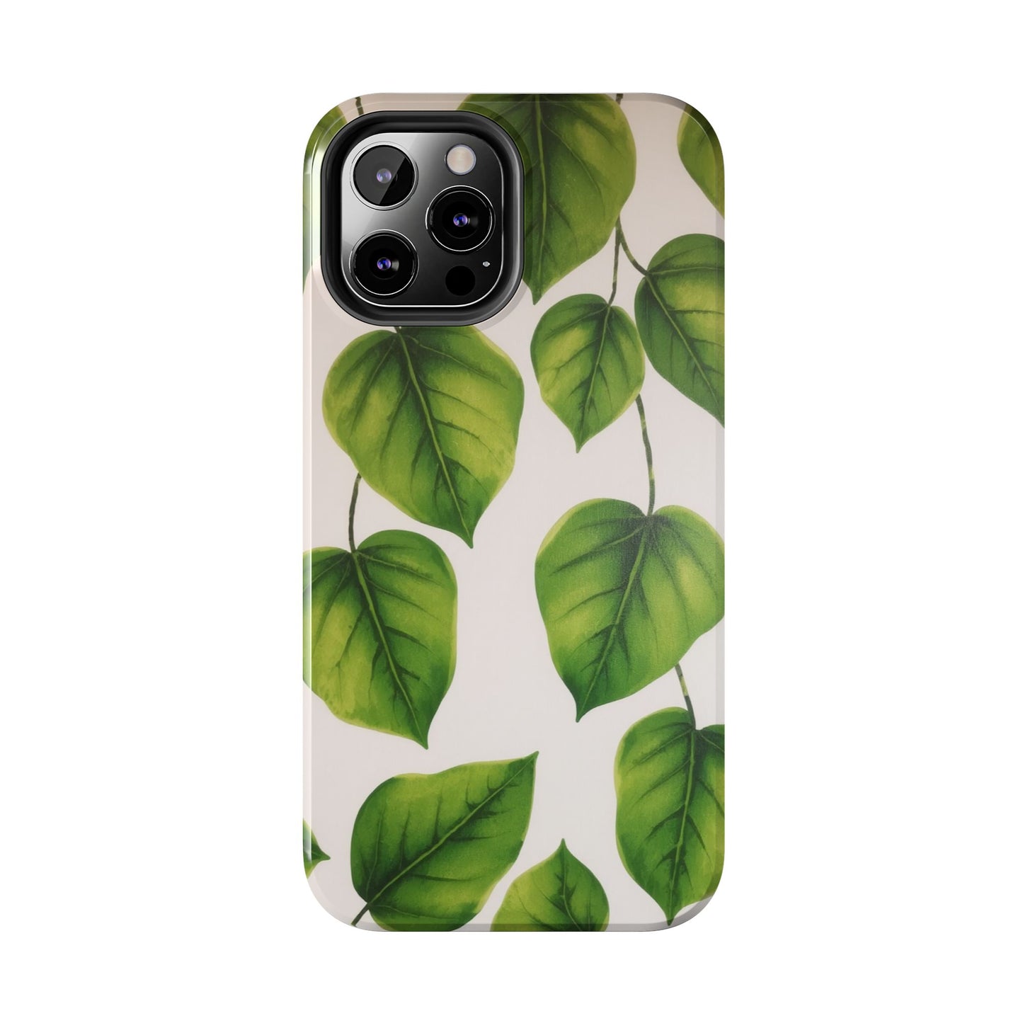Tough Phone Cases with Green Leaf Design | Eco-Friendly Protection for Nature Lovers