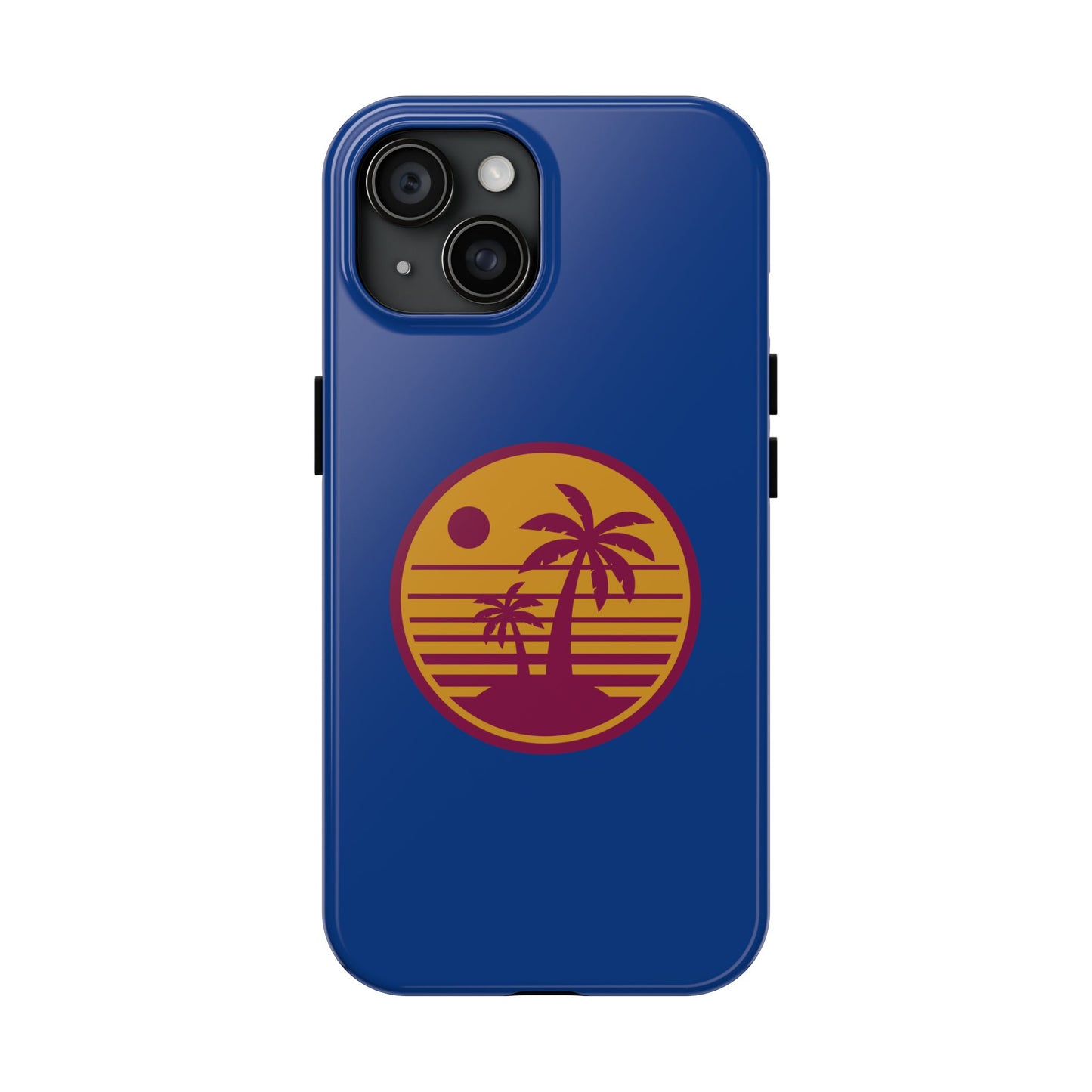 Retro Sunset Tough Phone Case - Vibrant Beach Vibes for Summer Adventures - for iPhone