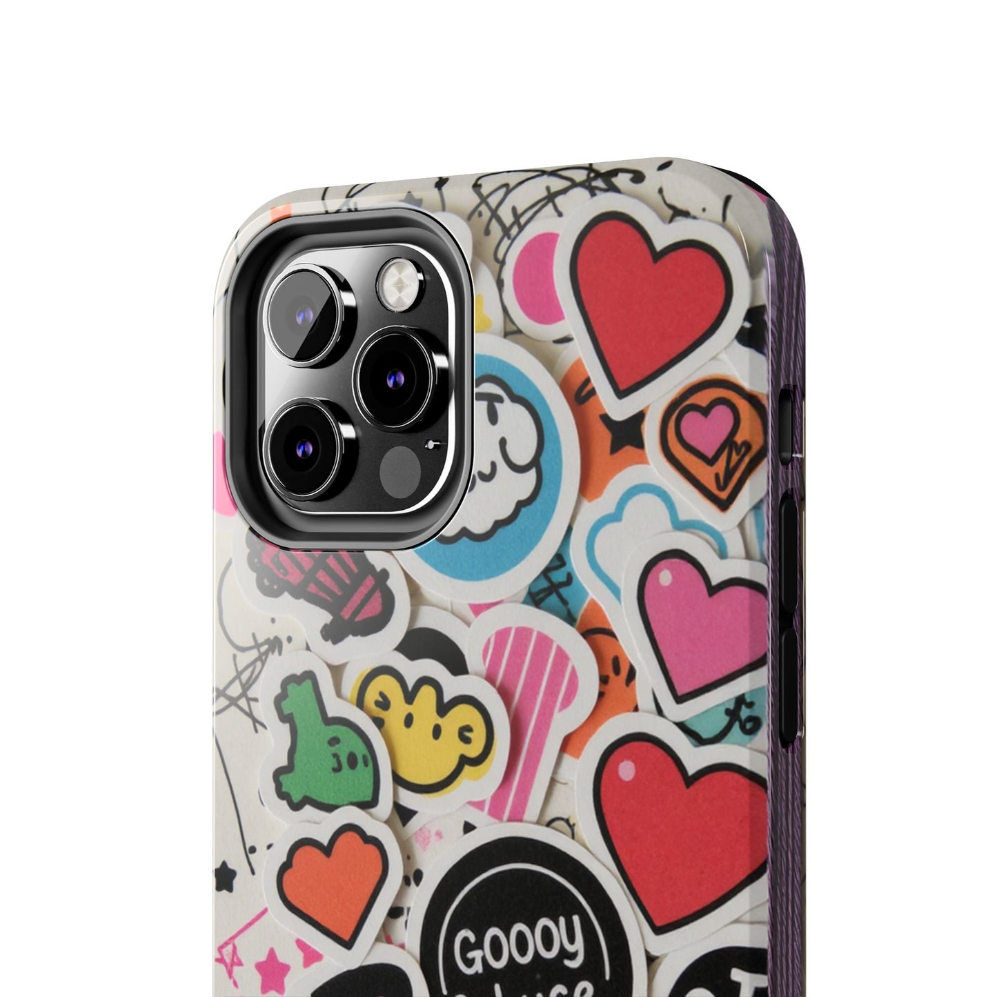 Colorful Stickers Phone Case - Fun & Trendy Tough Phone Cases