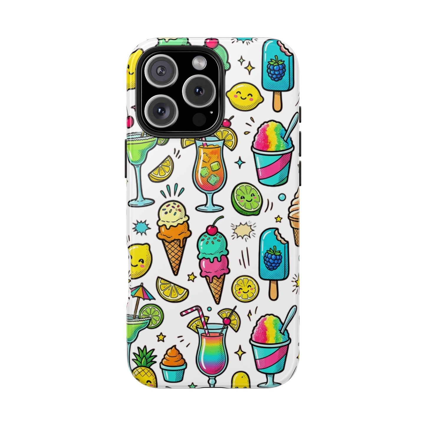 Tough Phone Case — Summer Ice Cream & Cocktails Pattern