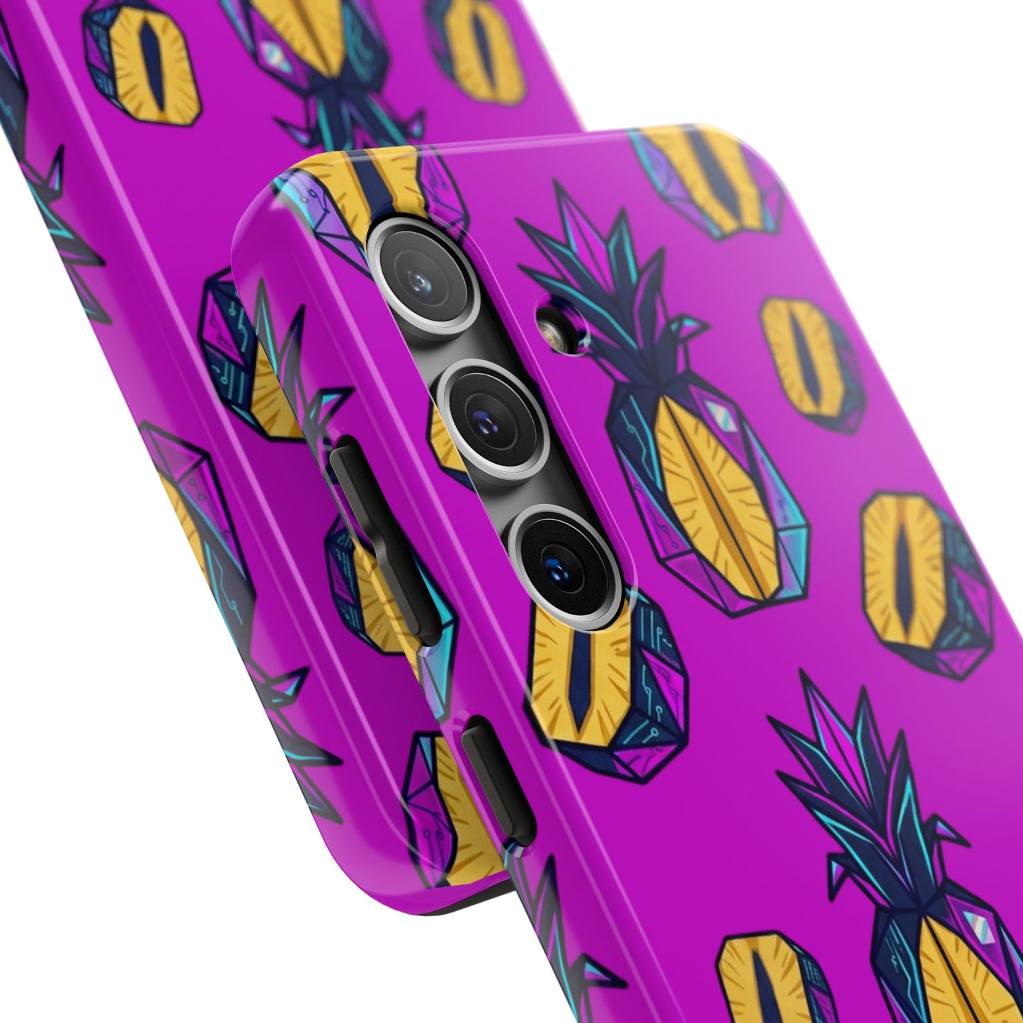 Cyberpunk Origami Pineapple iPhone Case