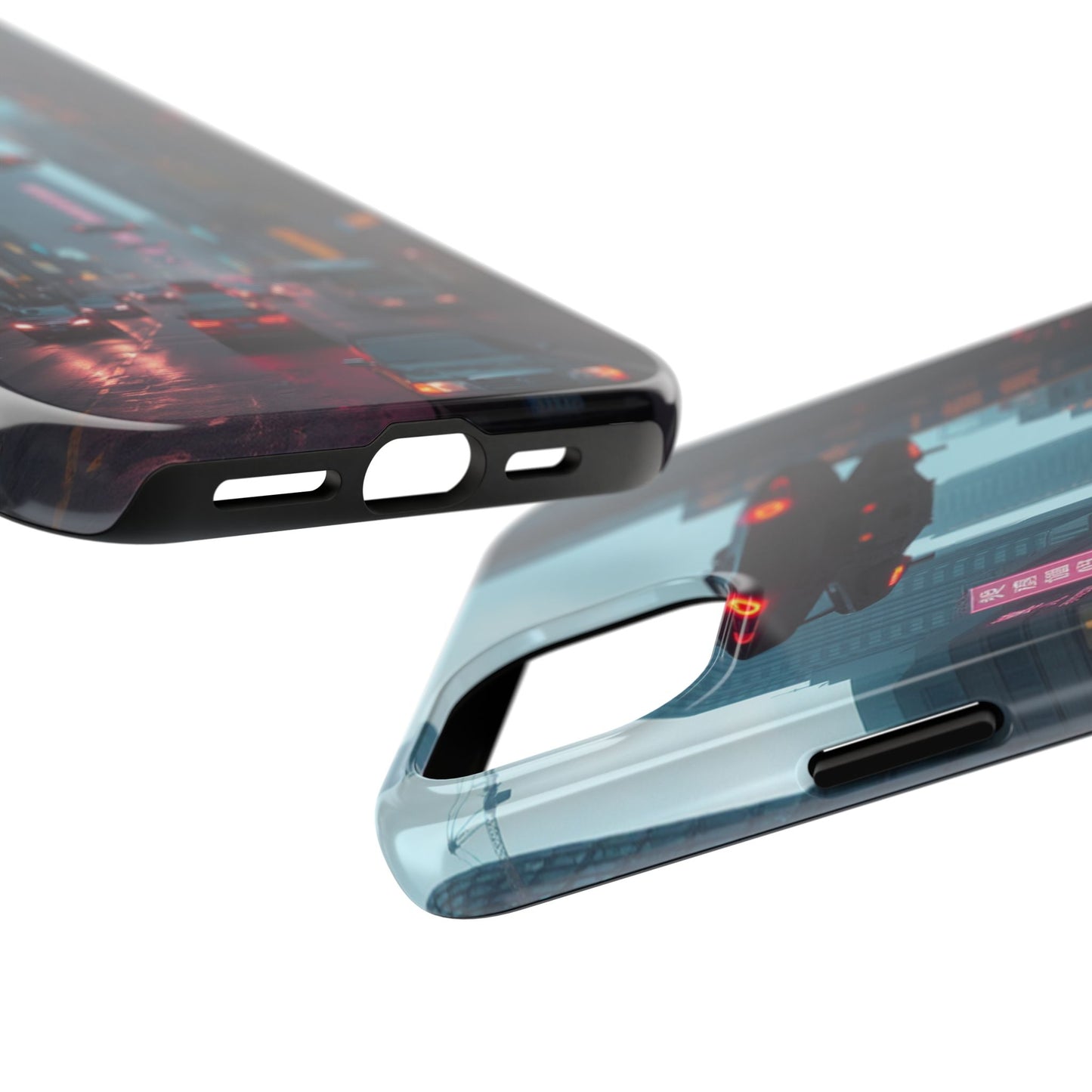 Futuristic City Tough Phone Case - Sci-Fi Design for Urban Explorers