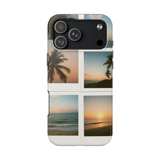 Tropical Sunset Tough Phone Case - Beach Vibes for Summer Adventures