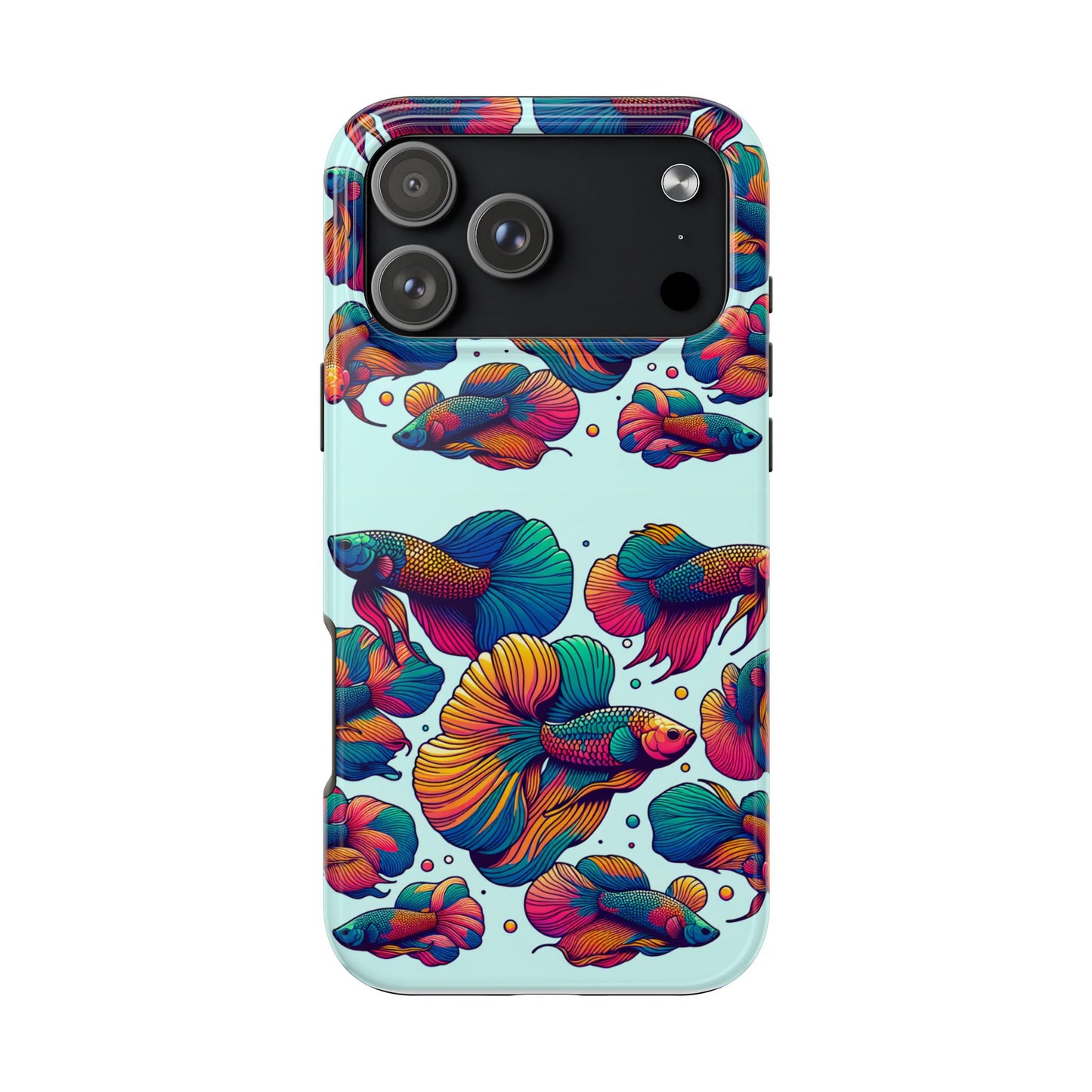 Colorful Fish Pattern Tough Phone Case - Aquatic Lovers - for iPhone