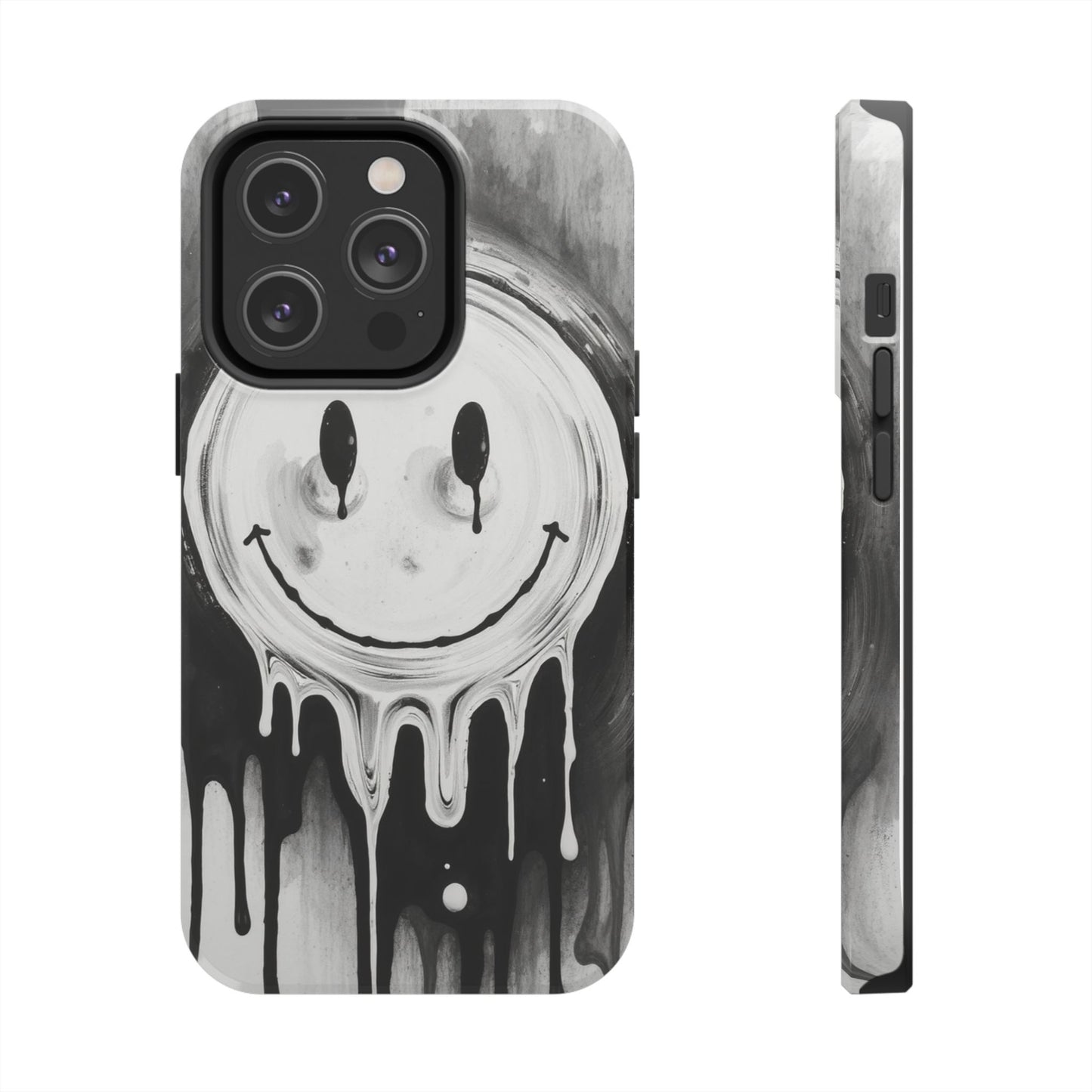 Dripping Smiley Tough Phone Case - Stylish & Durable Protection