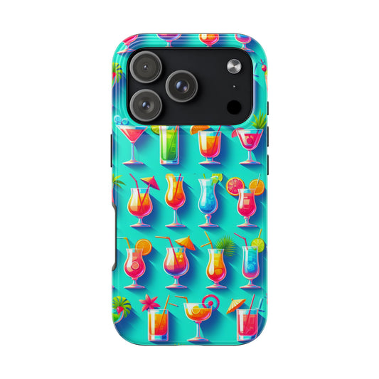 Cocktail Party Phone Case - Fun & Colorful Design for Summer Vibes - for iPhone