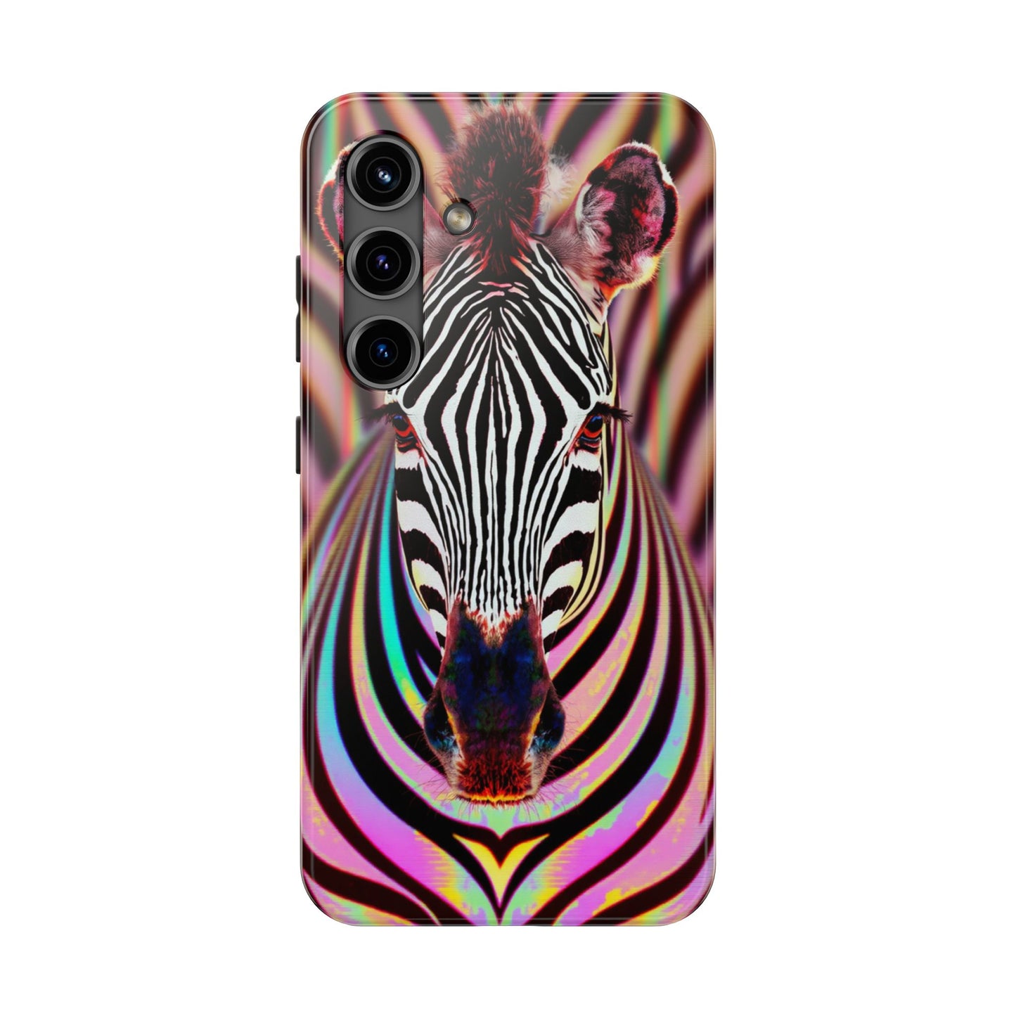 Vibrant Zebra Tough Phone Case - Unique Animal Design for Wild Spirit