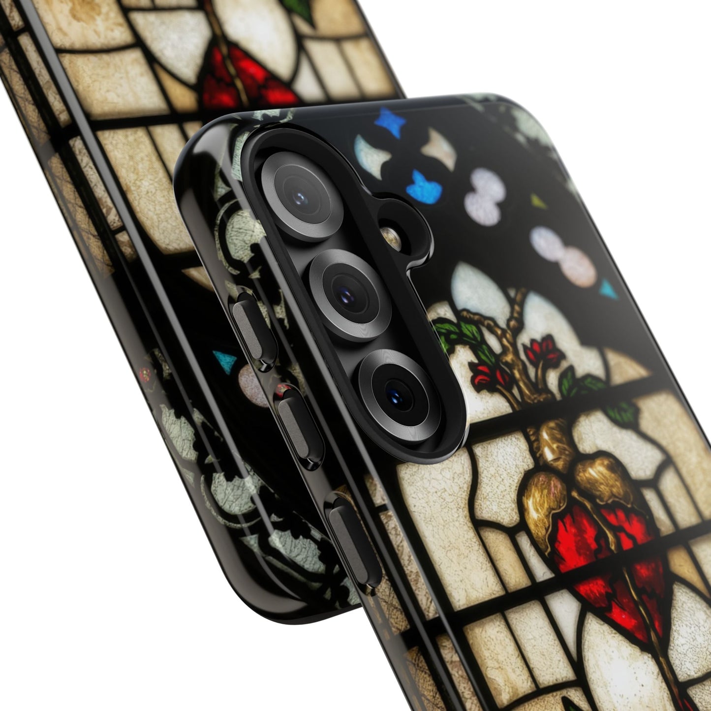 Stained Glass Heart Tough Phone Case - Unique Design for Protection & Style