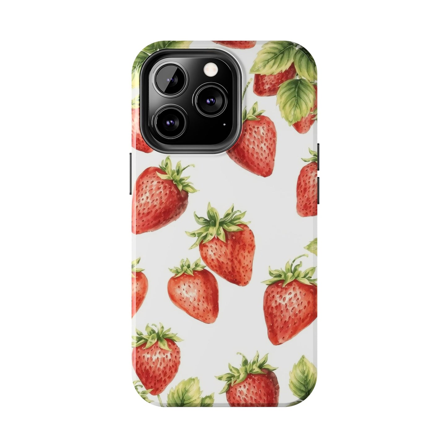 Strawberry Tough Phone Case - Durable Protection with a Fresh Design - for iPhone