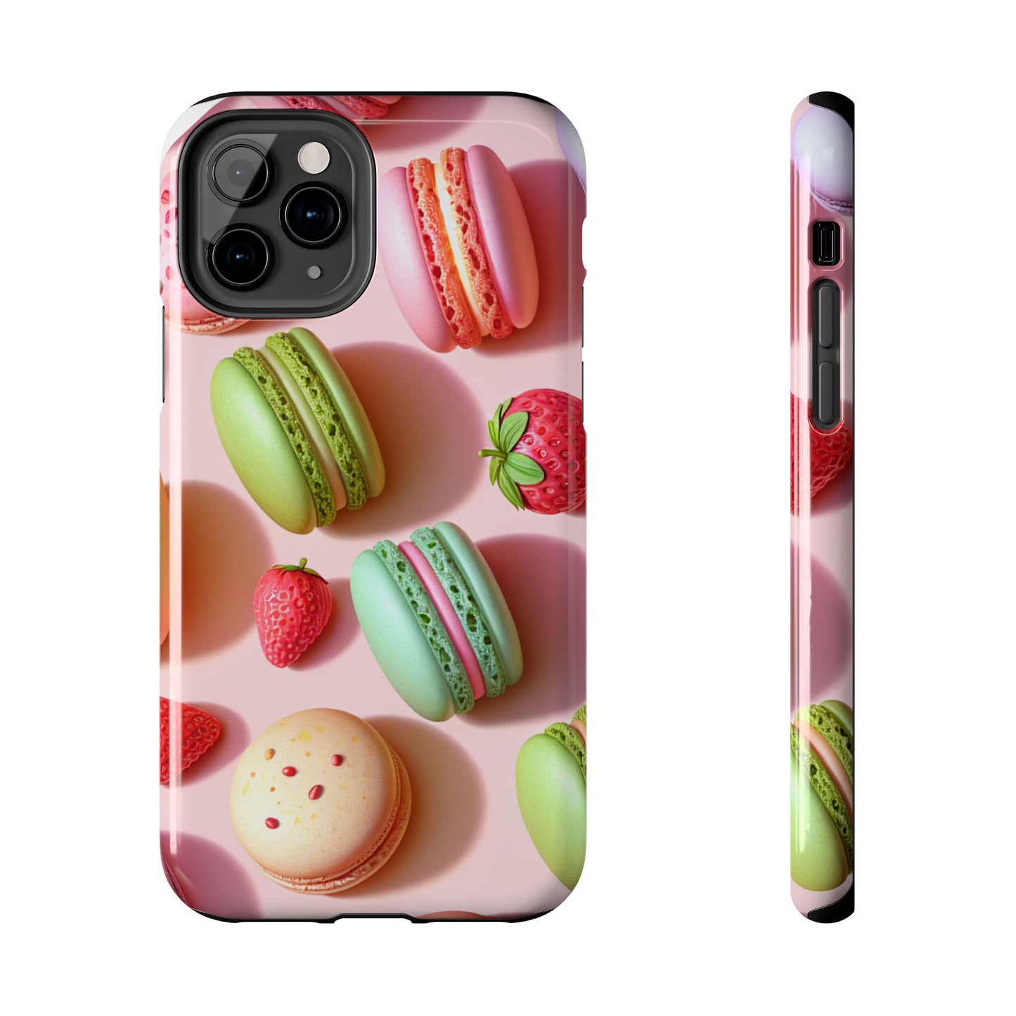 Macaron-Inspired Tough Phone Cases - Colorful Sweet Design - for iPhone