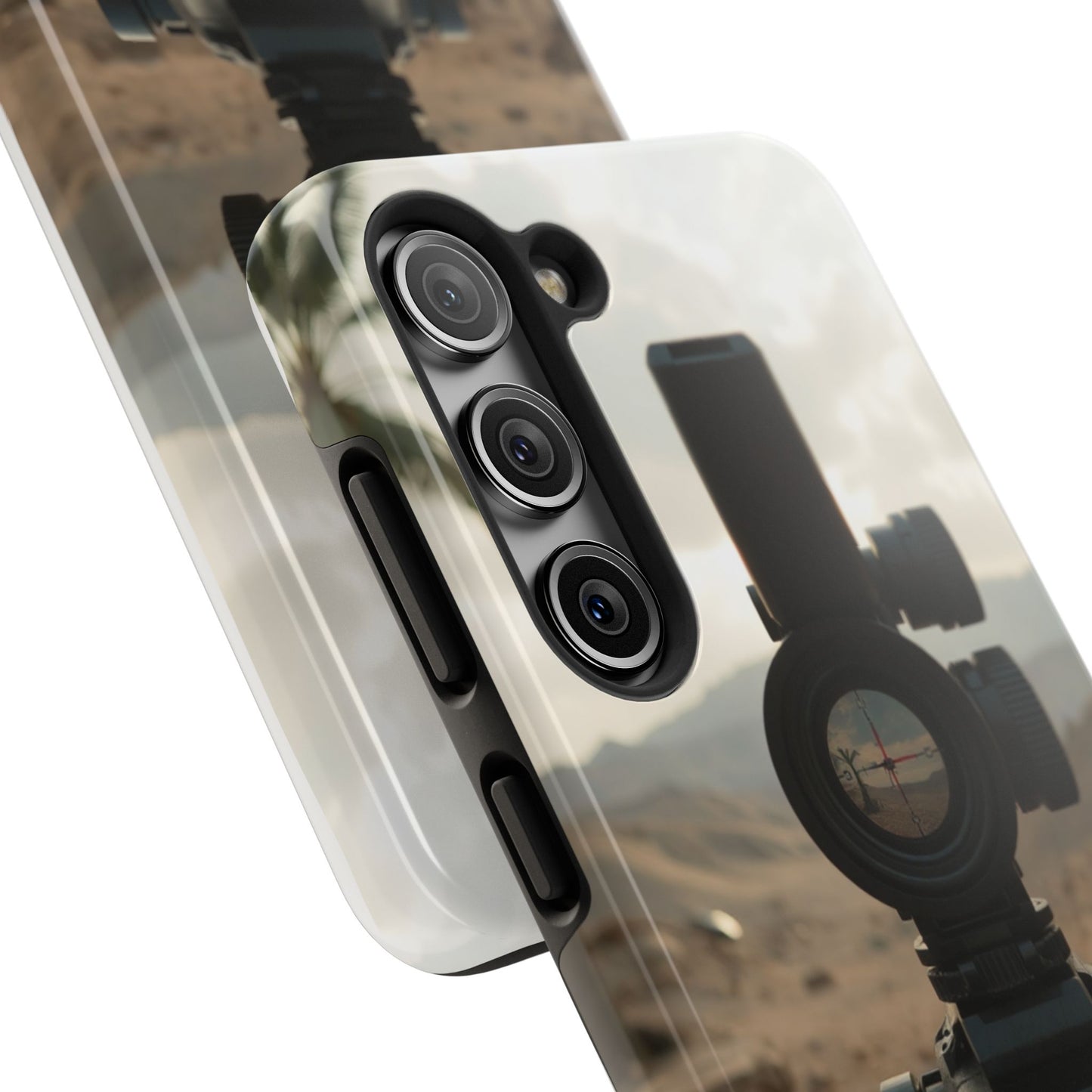 Tough Phone Case with Sniper Scope Design - Durable & Stylish Protection for Outdoors Enthusiasts