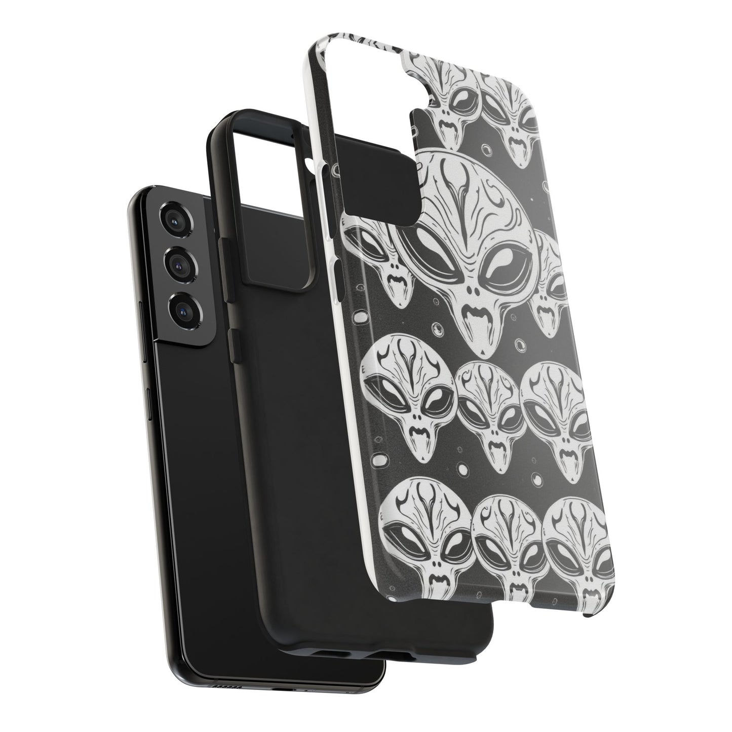 Alien Pattern Tough Phone Case - Durable Protection with Out-of-This-World Design