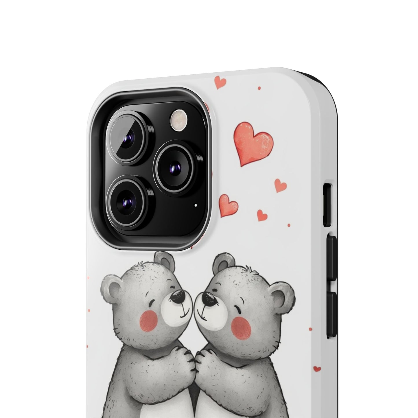 Cute Bear Love Tough Phone Case - Perfect for Valentine's Day & Couples