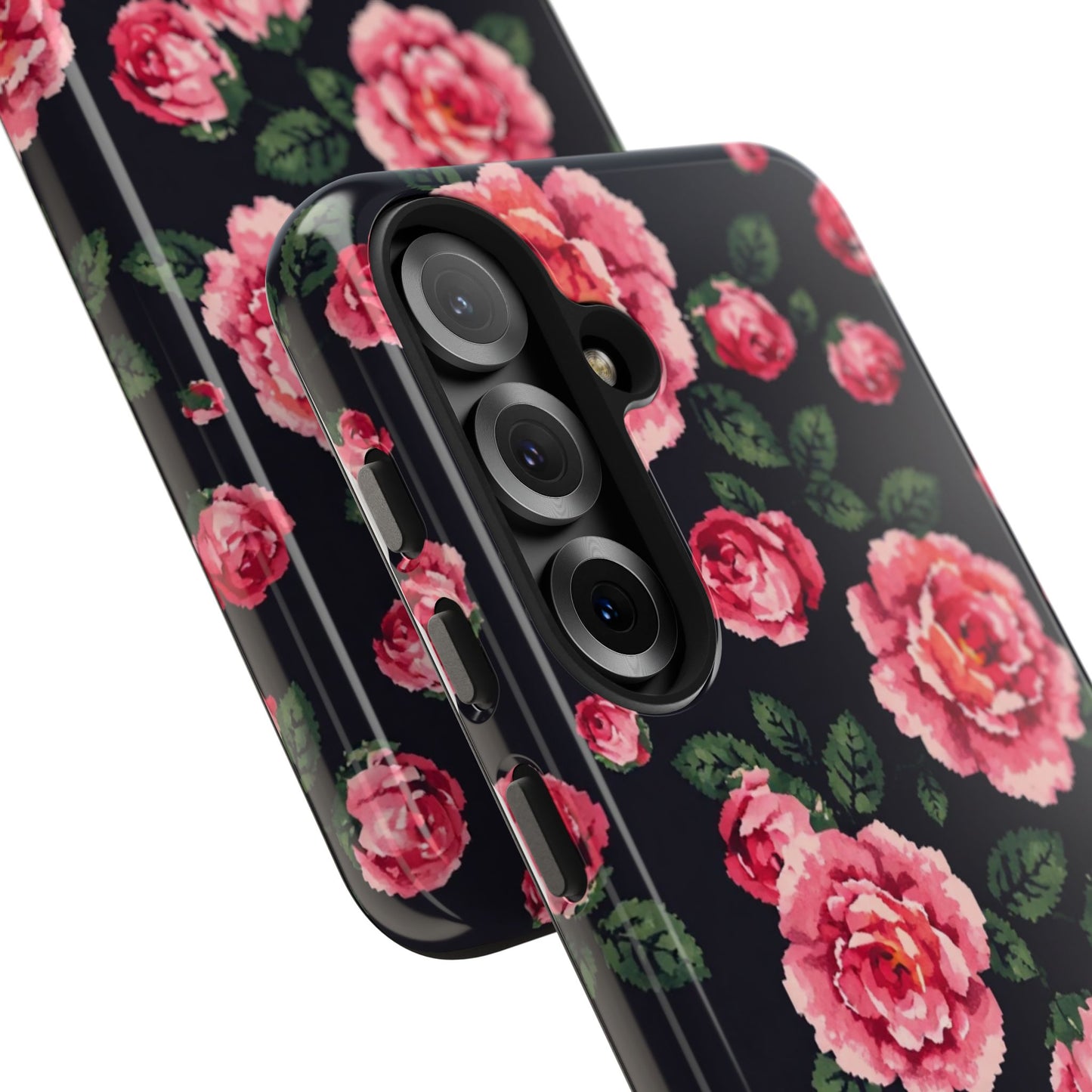 Pixelated Floral Tough Phone Case - Elegant Rose Design for Protection & Style - for iPhone