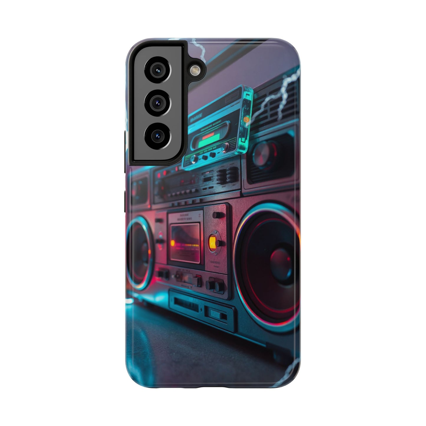 Retro Boombox Tough Phone Case – Vibrant Protection for Music Lovers