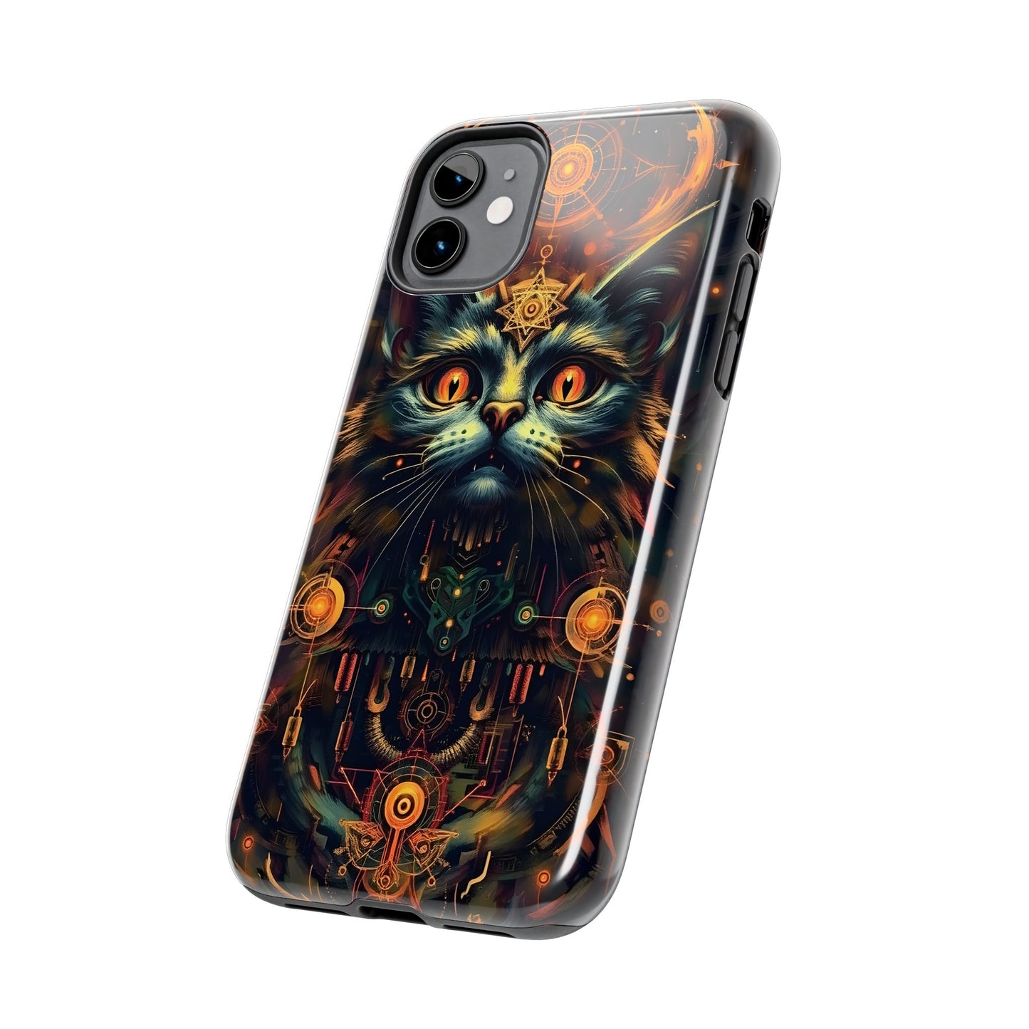 Mystical Cat Queen Tough Phone Case – Unique Protection for Cat Lovers - for iPhone