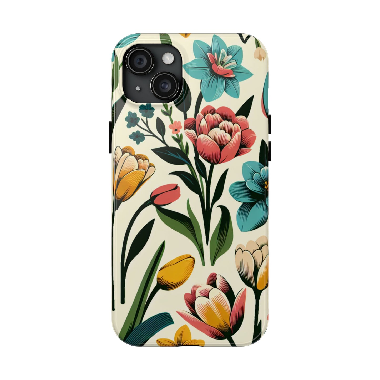 Floral Tough Phone Case - Vibrant Flower Design for Stylish Protection - for iPhone
