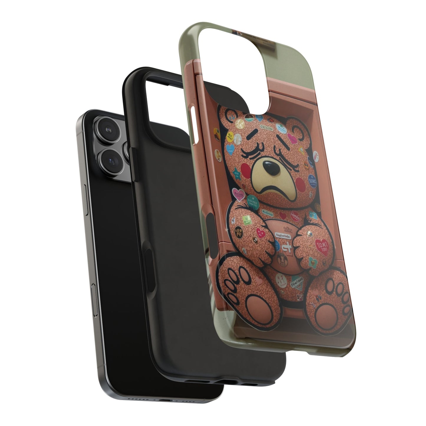 Cute Bear Tough Phone Case - Durable Protection with Fun Design