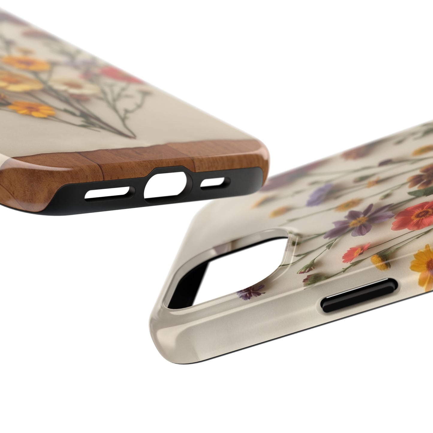 Floral Tough Phone Case - Durable Protection with Nature-Inspired Design