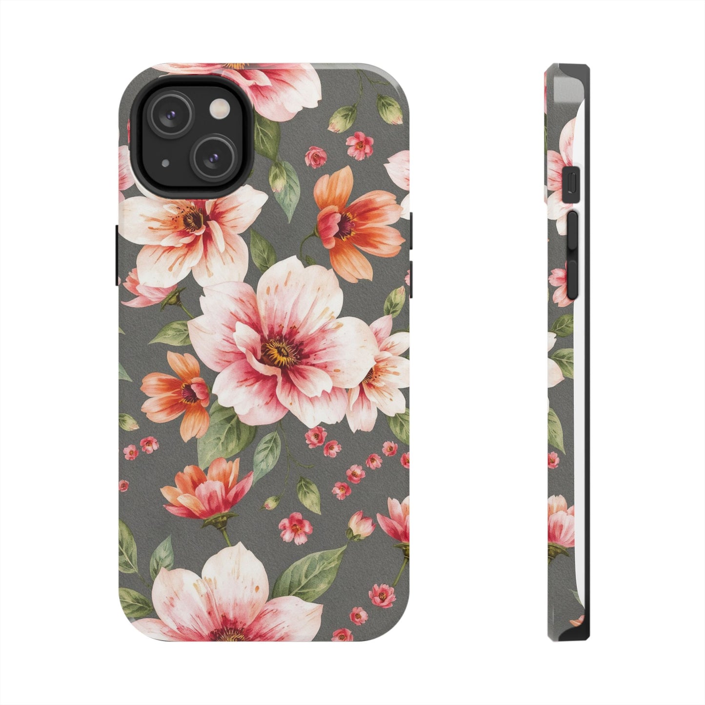 Floral Pink Tough Phone Case - Stylish & Durable Floral Design - for iPhone