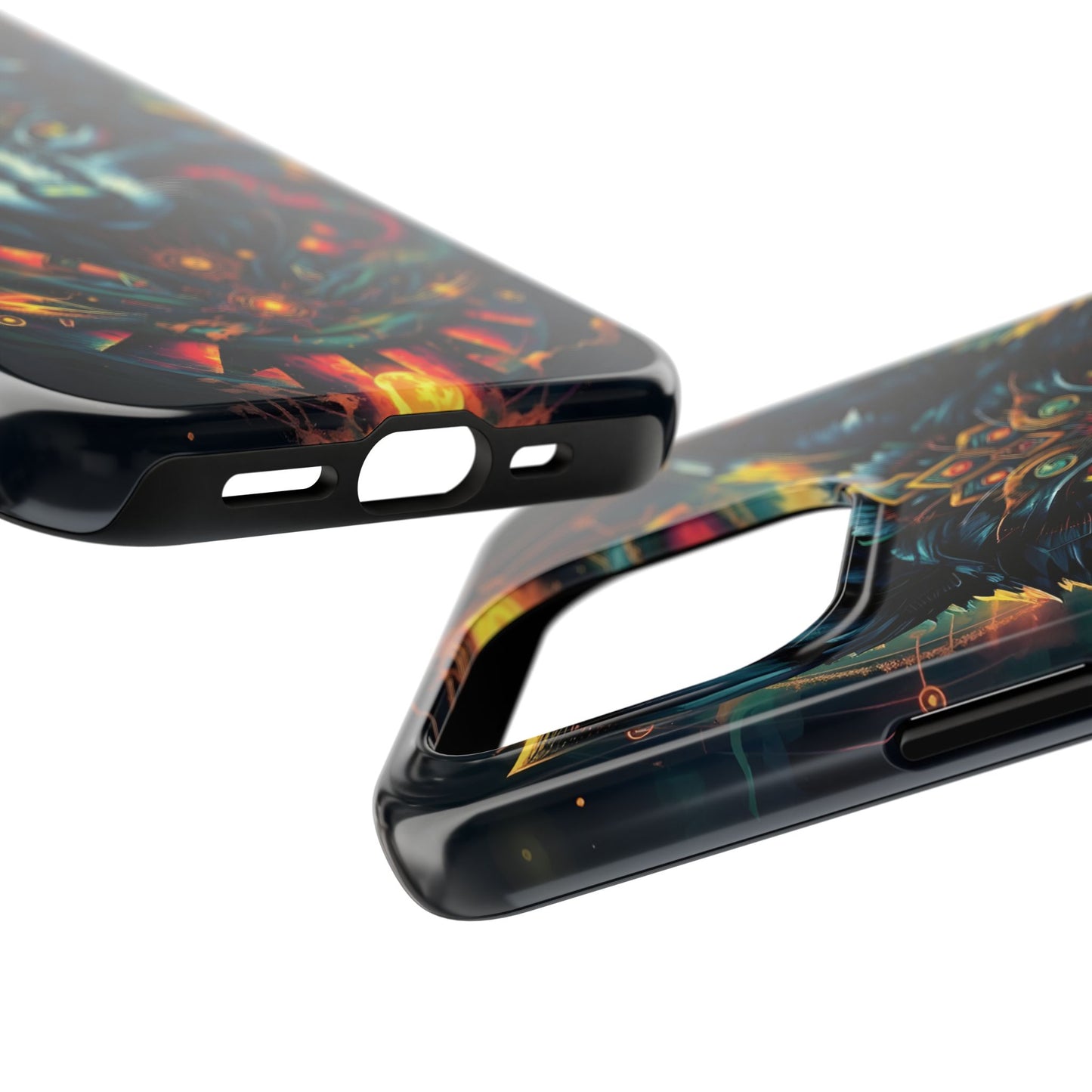 Vibrant Mystical Wolf Art Tough Phone Case - Durable & Unique Design for Animal Lovers - for iPhone