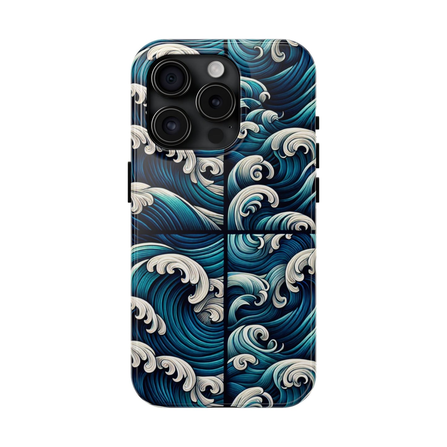 Ocean Waves Tough Phone Case - Durable Protection with Artistic Design - for iPhone