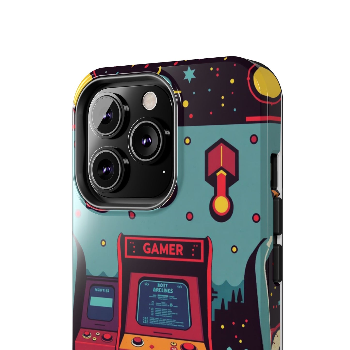 Retro Gamer Tough Phone Case - Vibrant Arcade Design for Gaming Enthusiasts - for iPhone