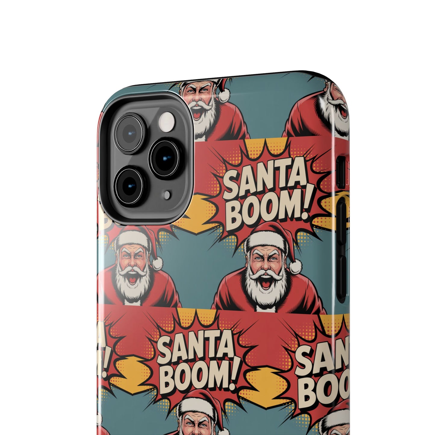 Festive Santa Boom Pattern Tough Phone Case
