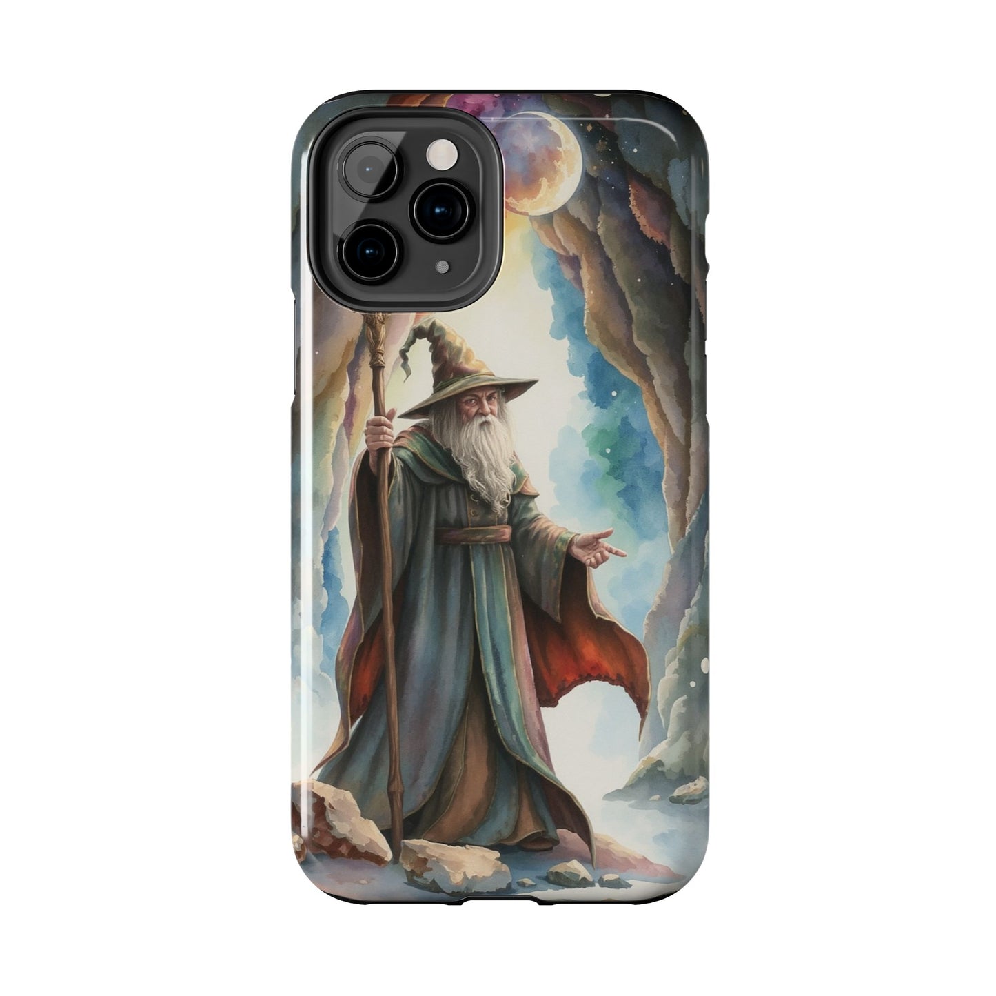 Magical Wizard Phone Case - Tough, Durable Phone Cover for Fantasy Lovers, Geek Gift, Unique Design, Celestial Phone Accessory