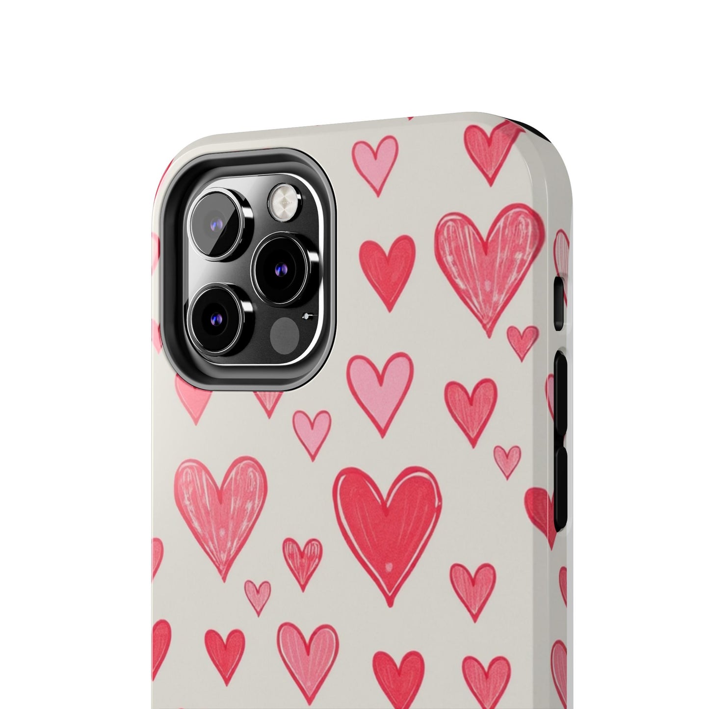Heart Pattern Tough Phone Case - Cute and Stylish Protection