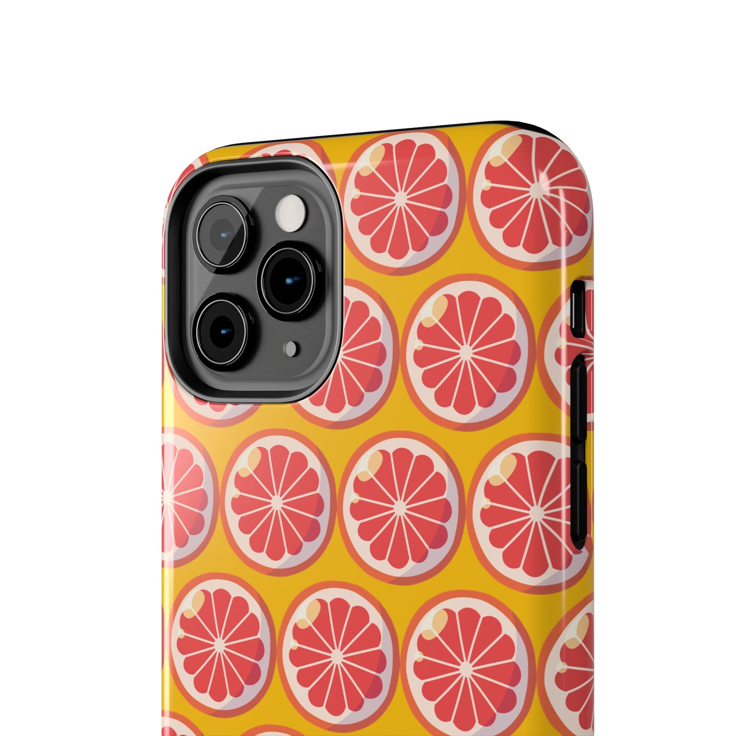 Citrus Pattern Tough Phone Case - Bright Grapefruit Design - for iPhone