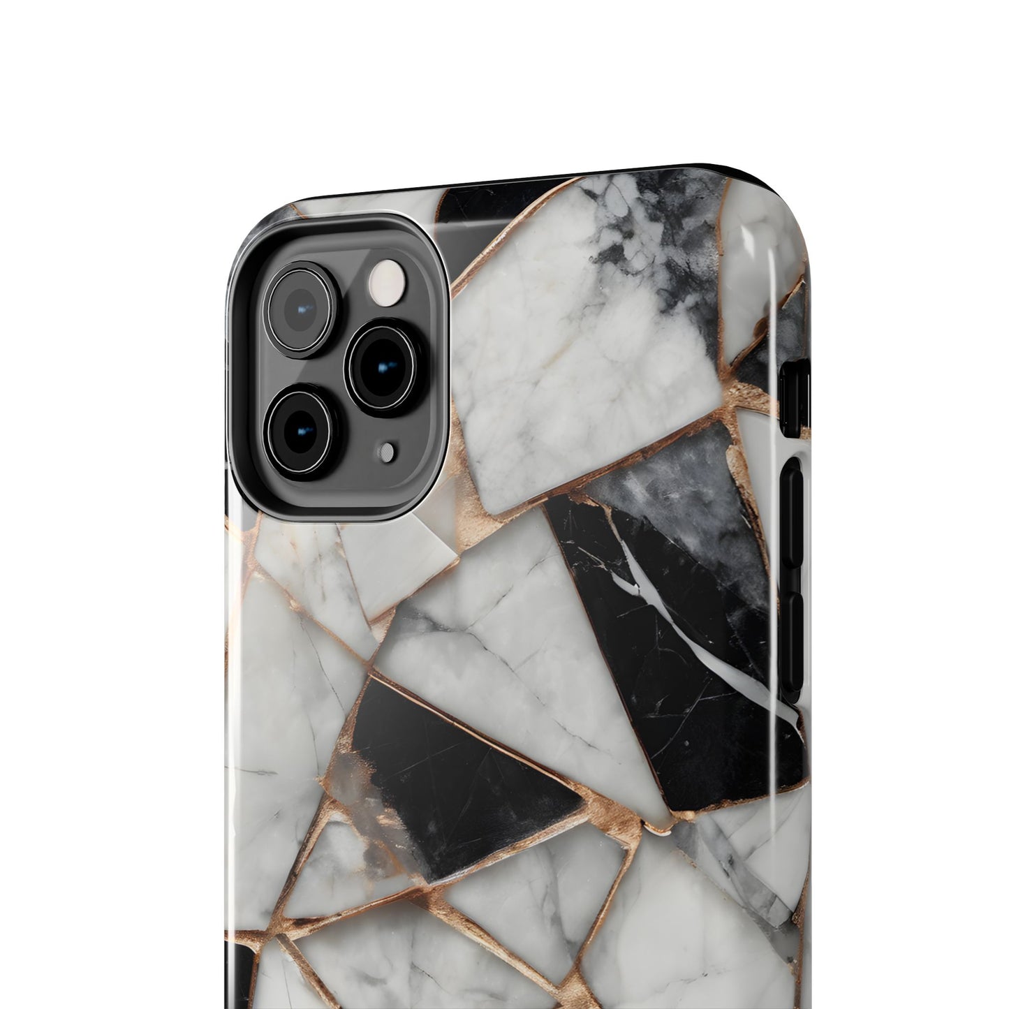 Elegant Marble Tough Phone Case - Stylish Protection for iPhone