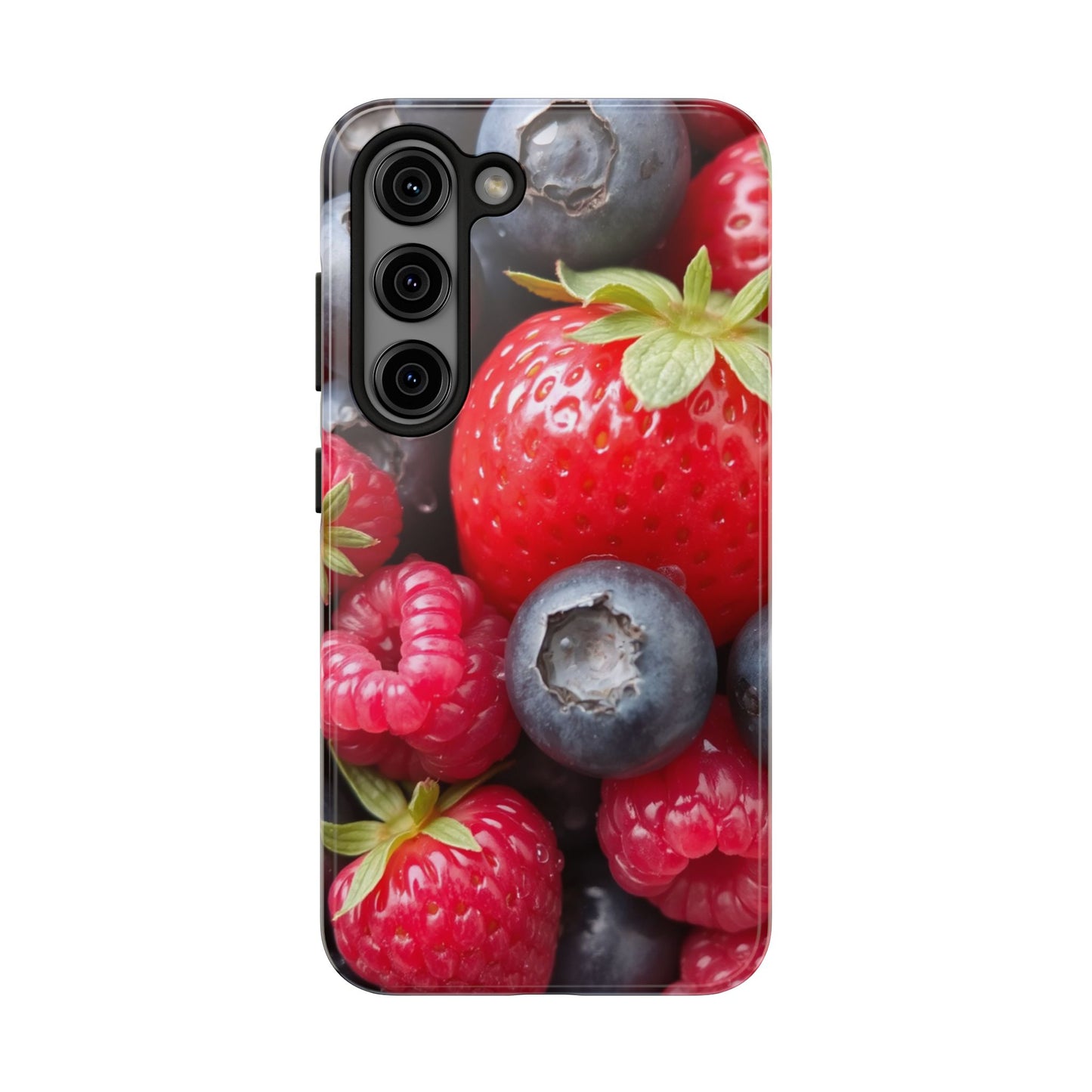Fruit-Themed Tough Phone Case - Berry Burst Design