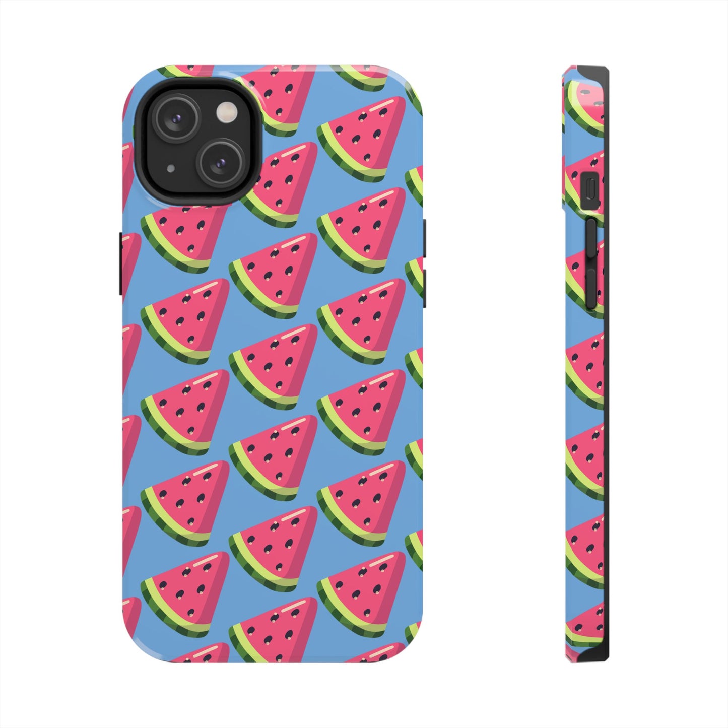 Watermelon Fun Tough Phone Case - Summer Vibes, Blue - for iPhone