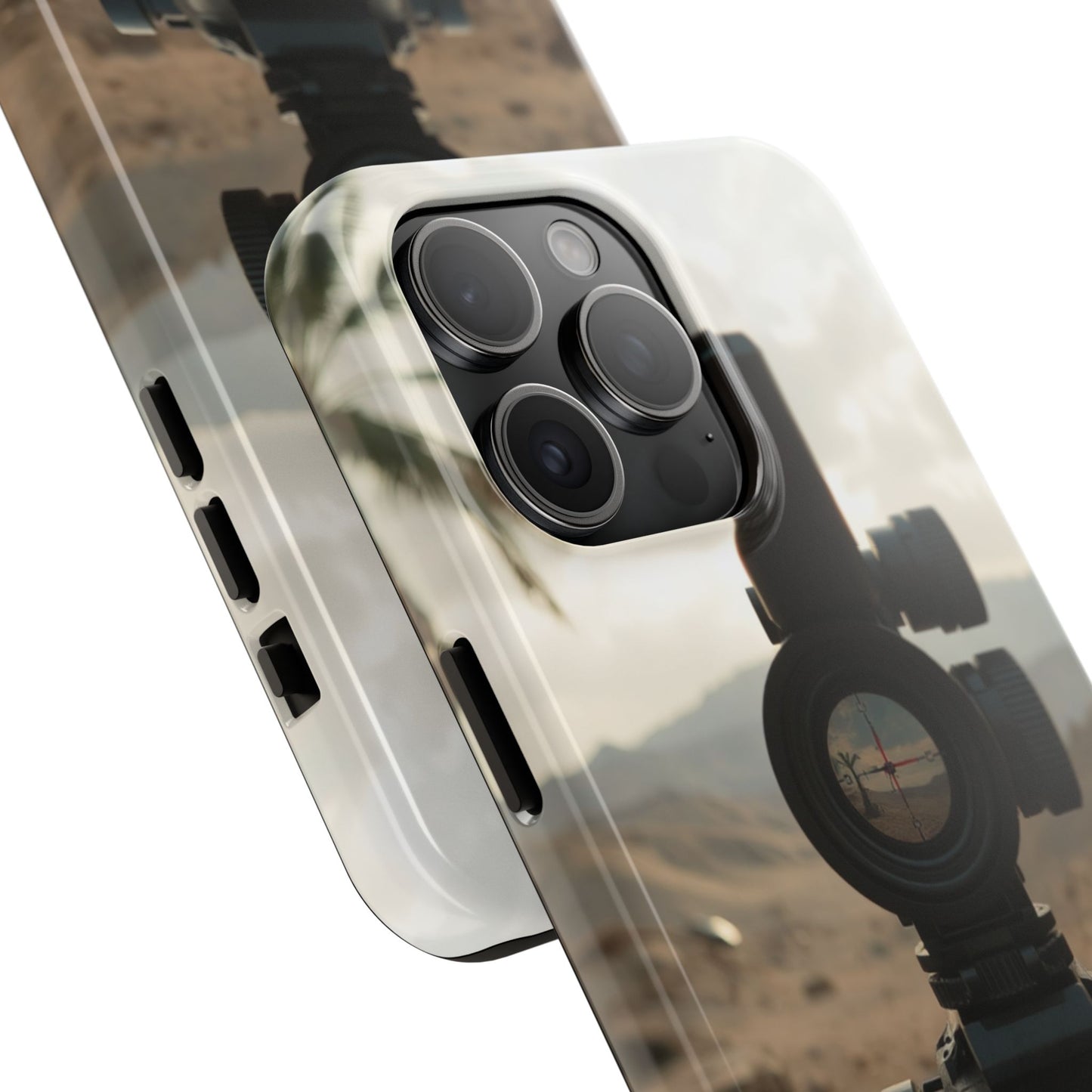 Tough Phone Case with Sniper Scope Design - Durable & Stylish Protection for Outdoors Enthusiasts