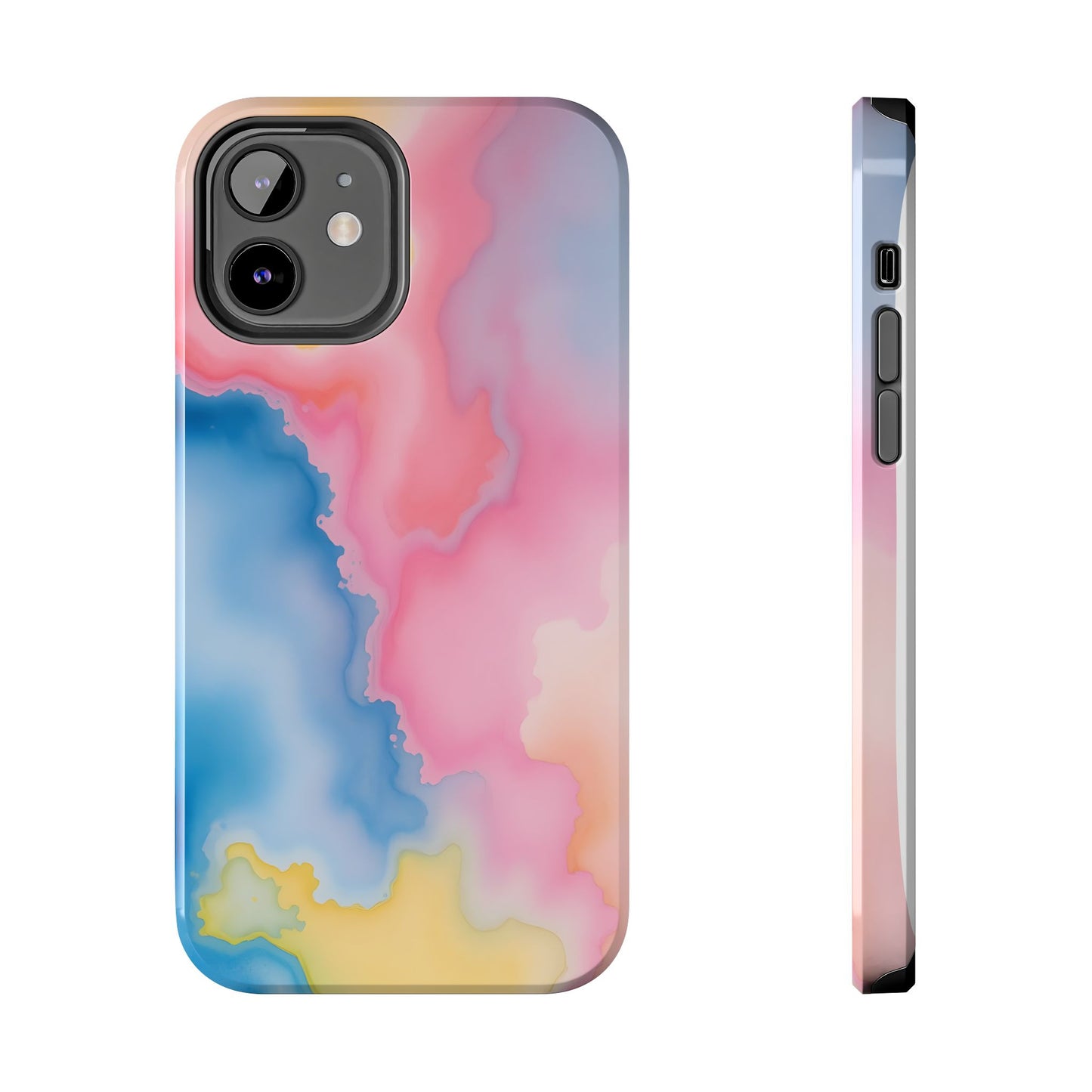 Painted Watercolor Tough Phone Case - Durable Protection with Artistic Vibes - for iPhone