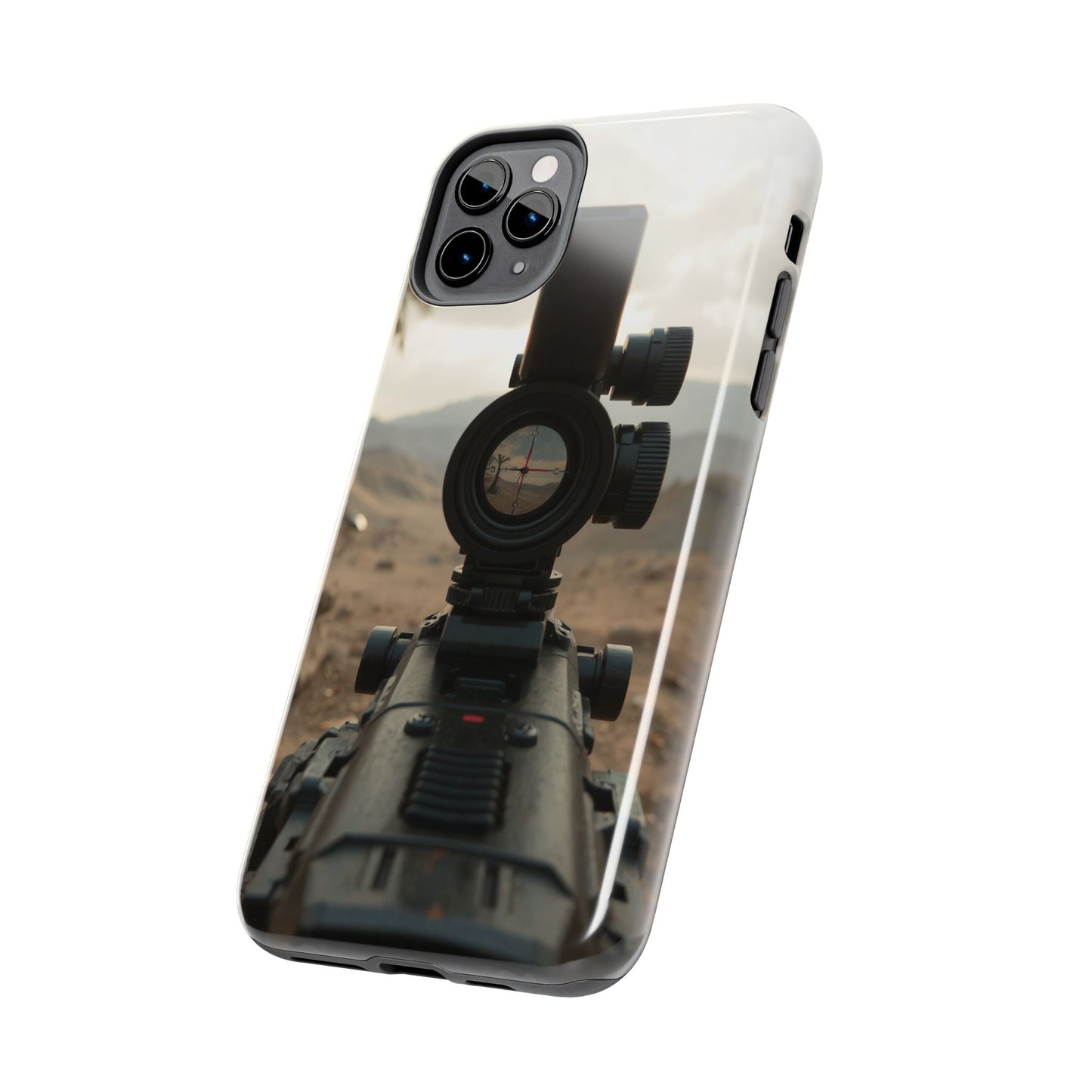 Tough Phone Case with Sniper Scope Design - Durable & Stylish Protection for Outdoors Enthusiasts