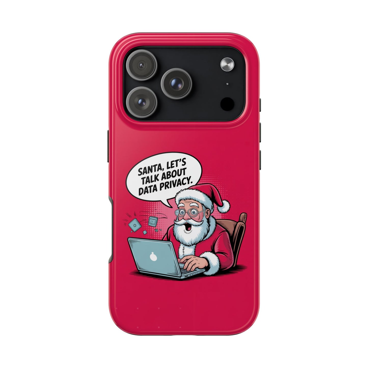 Santa Data Privacy Design Tough iPhone Case for Christmas