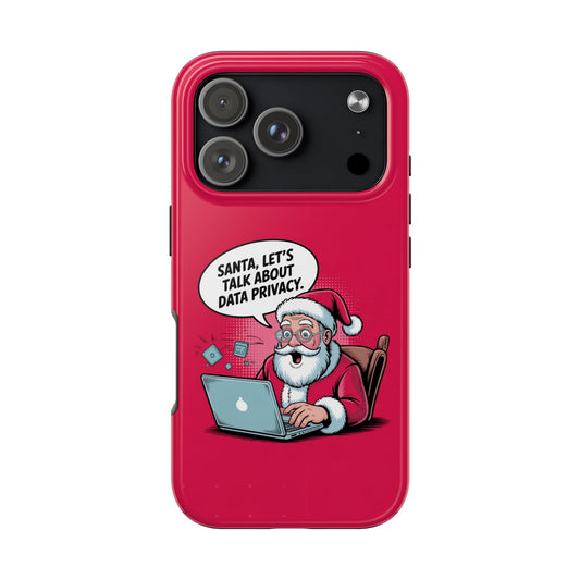 Santa Data Privacy Design Tough iPhone Case for Christmas