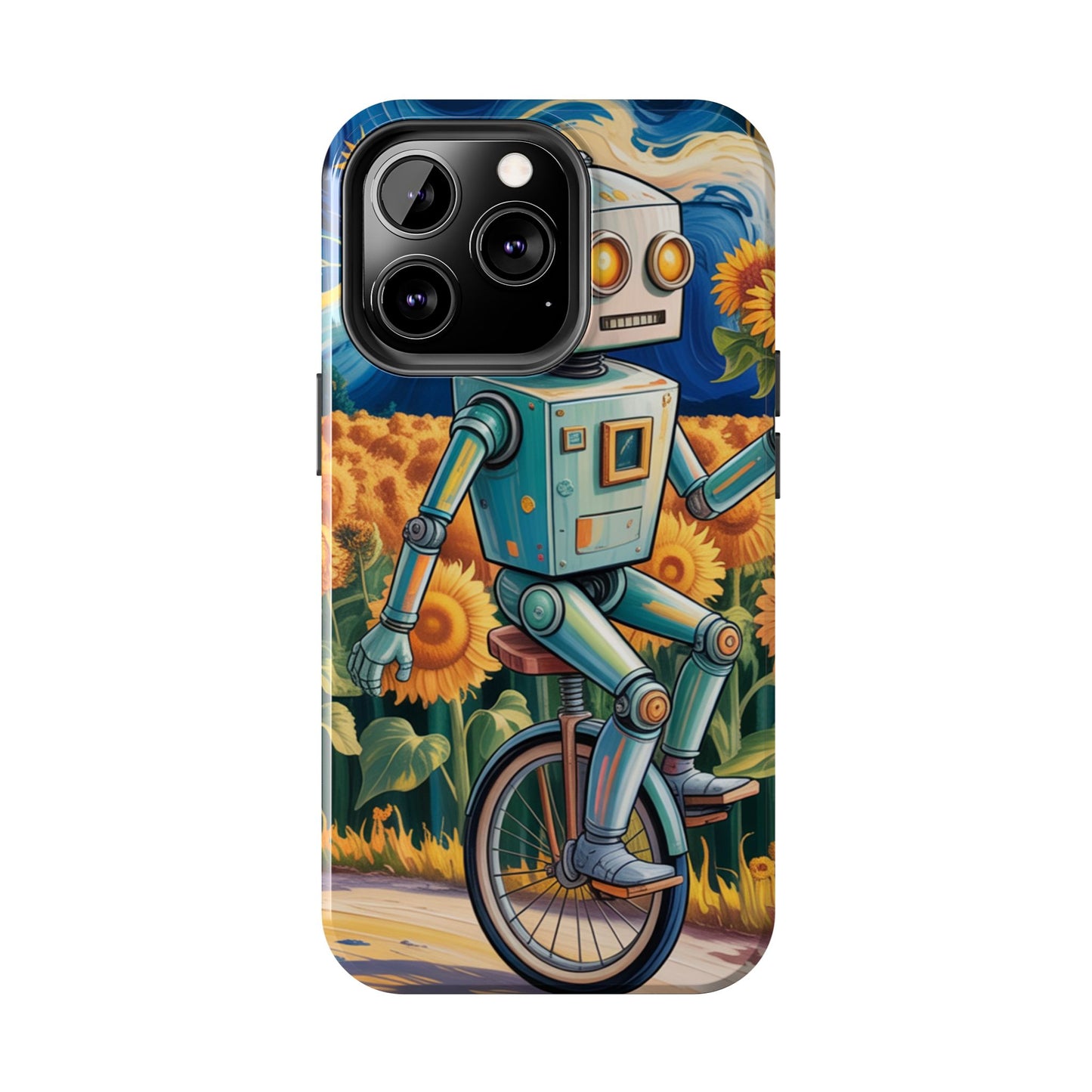 Robot Cycle Tough Phone Case - Durable & Unique Design
