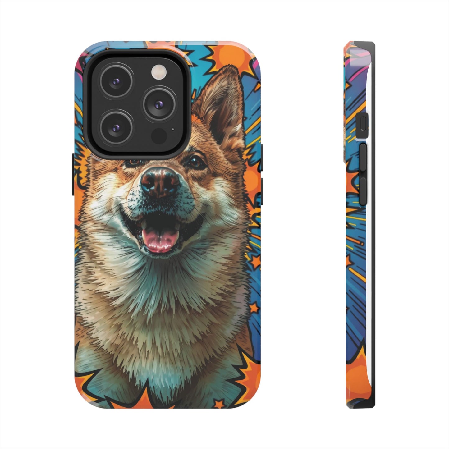 Vibrant Corgi Tough Phone Case - Fun Design for Pet Lovers