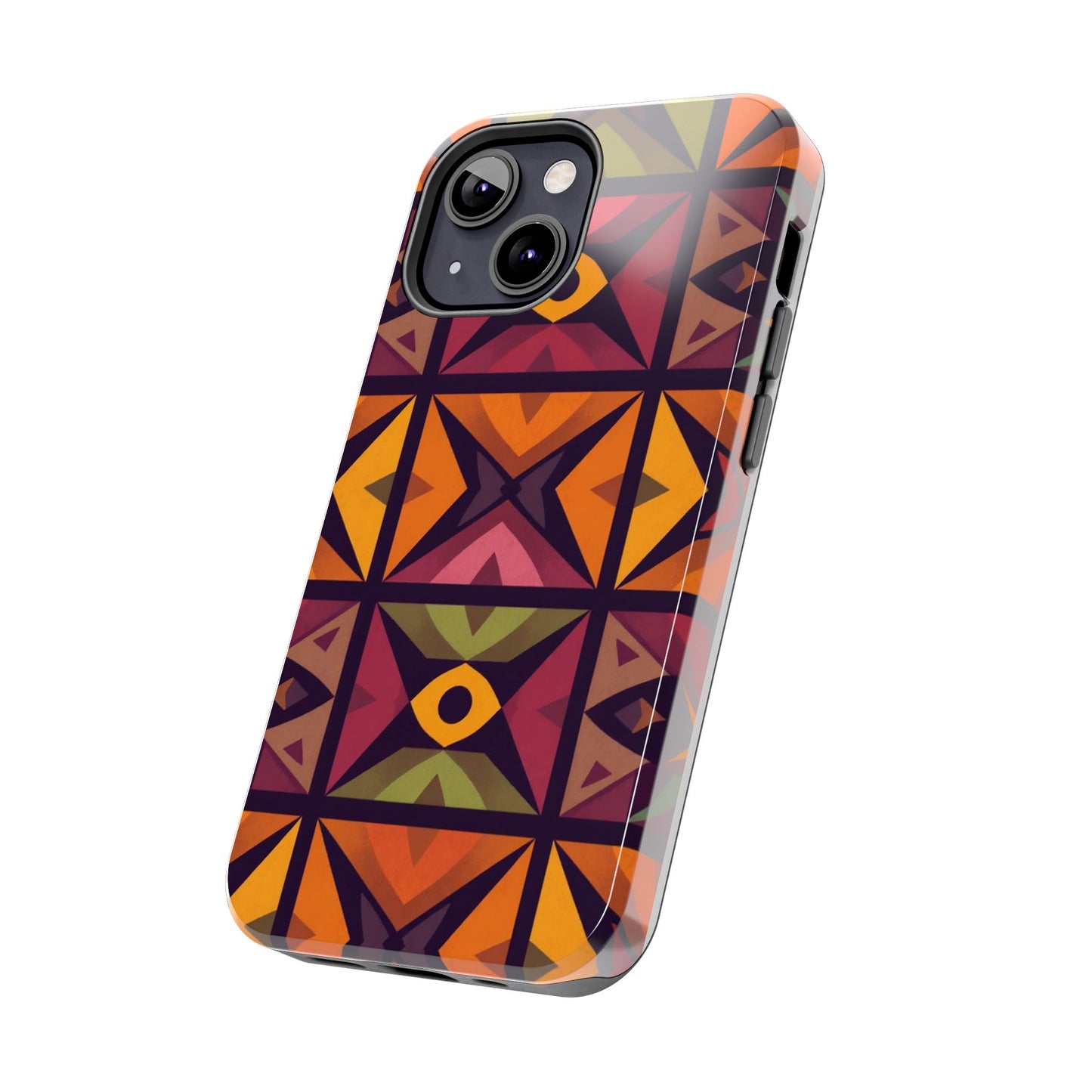 Vibrant Tribal Geometric Tough Phone Case - Colorful Protection for Your iPhone