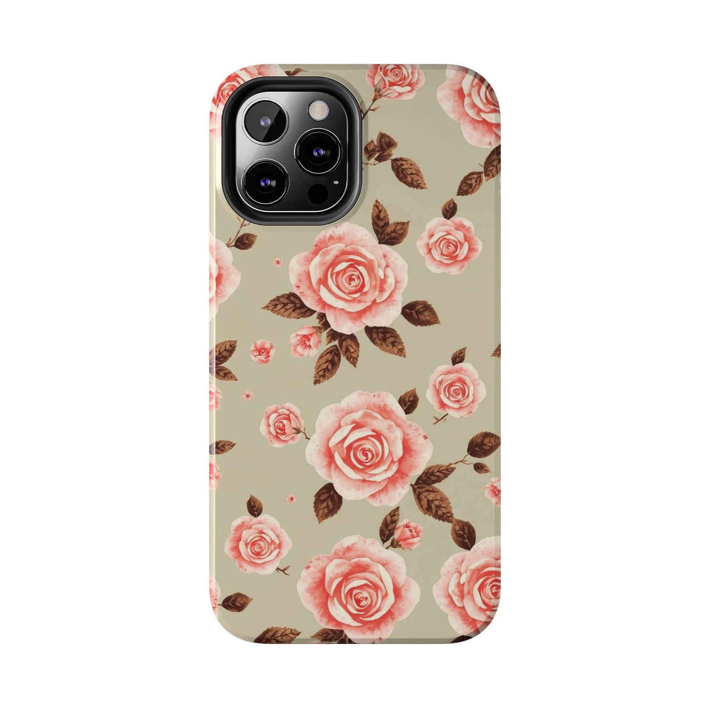 Elegant Floral Tough Phone Case for Stylish Protection - for iPhone