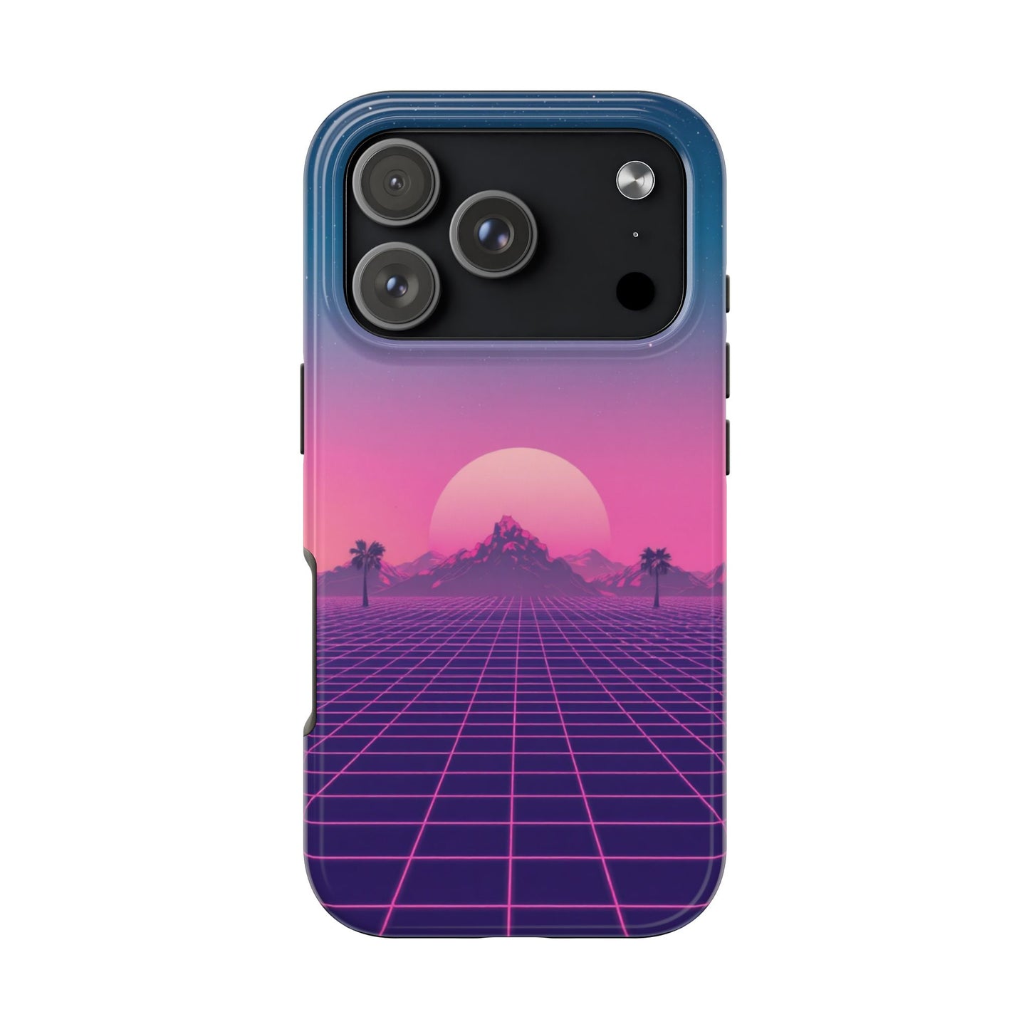 Retro Aesthetic Tough Phone Case - Vibrant Sunset Design