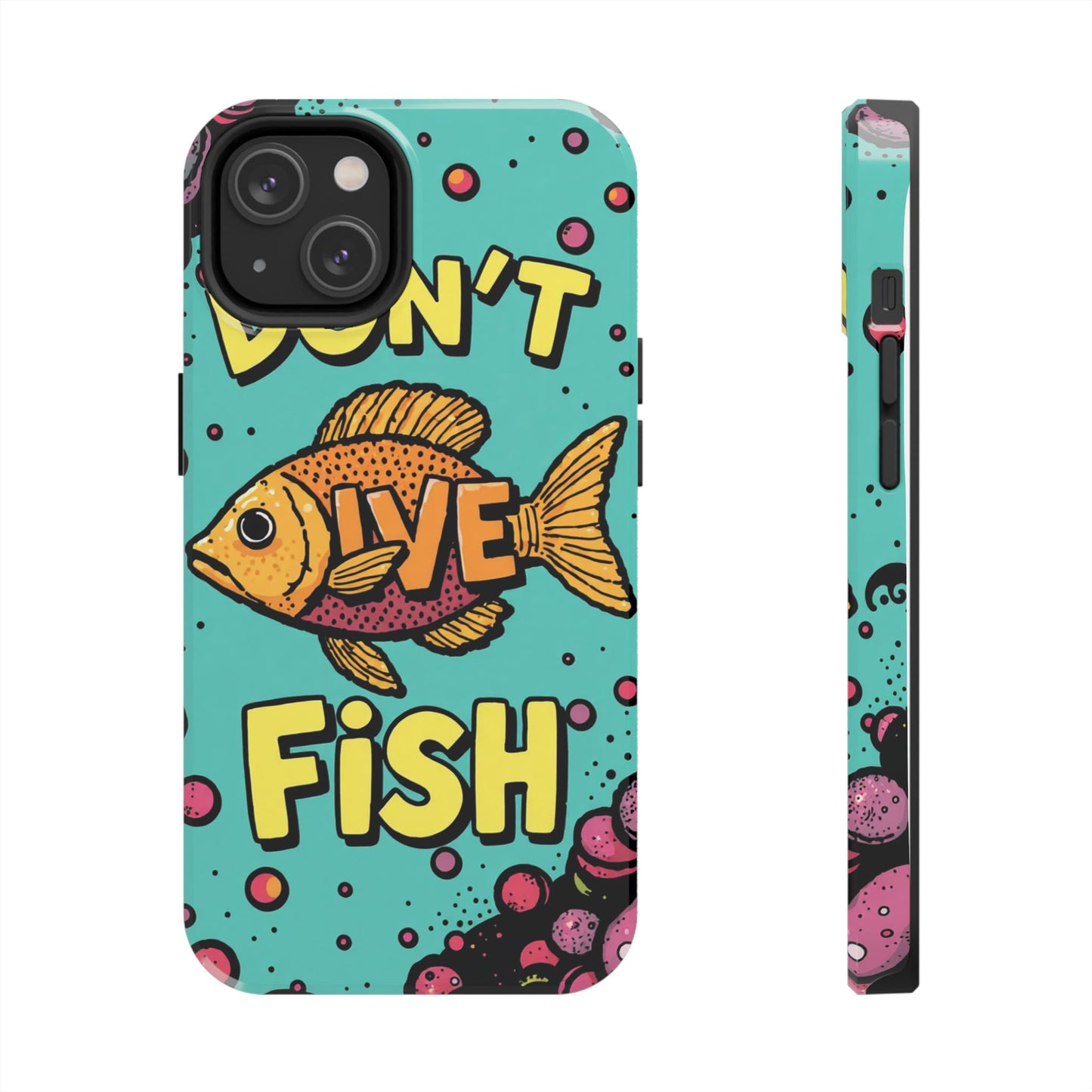 Catchy Fish-Themed Tough Phone Cases, Unique Gift for Fish Lovers, Durable Protection for Phones, Fun Aquatic Design, Ideal for Holidays