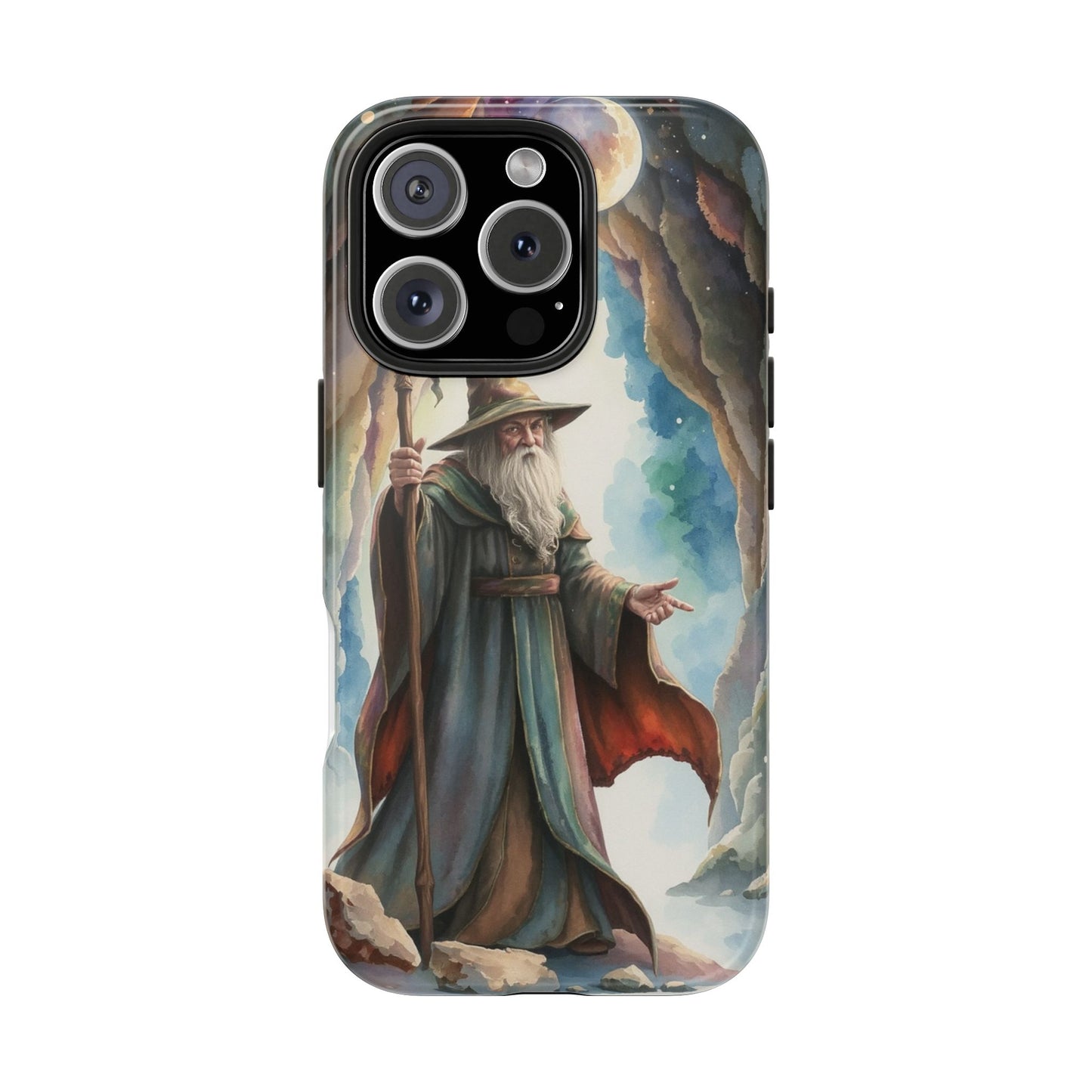 Magical Wizard Phone Case - Tough, Durable Phone Cover for Fantasy Lovers, Geek Gift, Unique Design, Celestial Phone Accessory