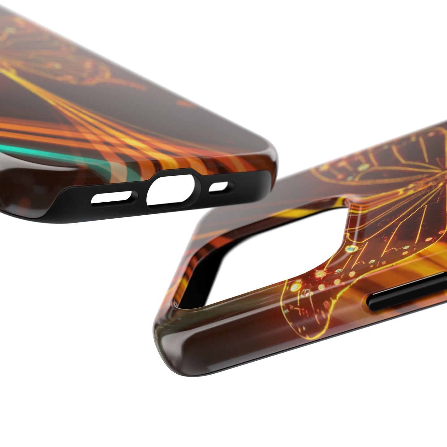 Elegant Butterfly Tough Phone Case - Stylish Protection for Nature Lovers